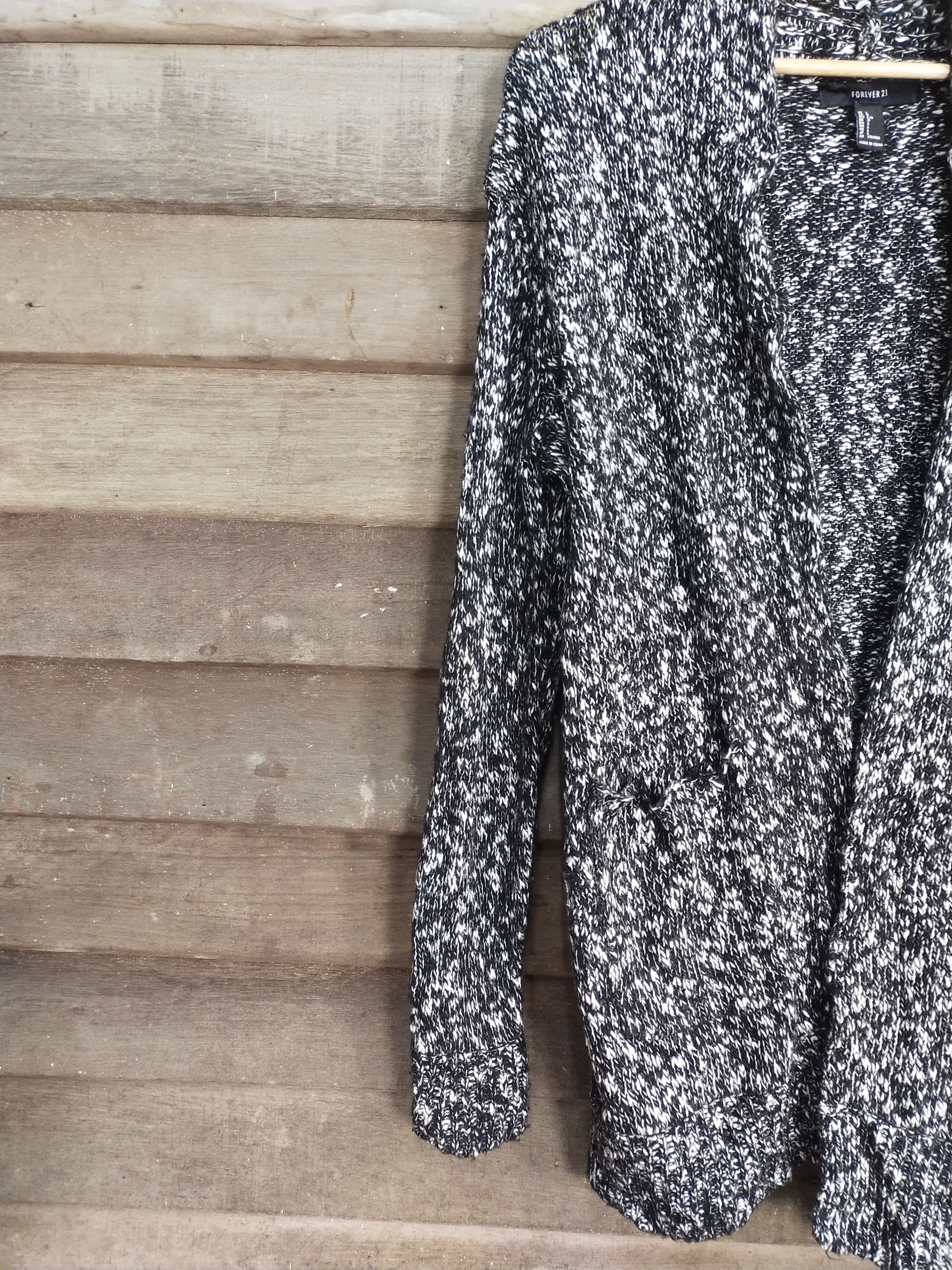 Forever 21 Forever 21 black cardigan knitwear japan #S203 Size L / US 10 / IT 46 - 6 Thumbnail