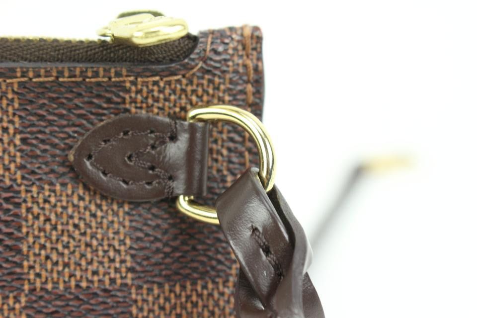 Louis Vuitton Damier Ebene Neverfull Pochette PM Wristlet