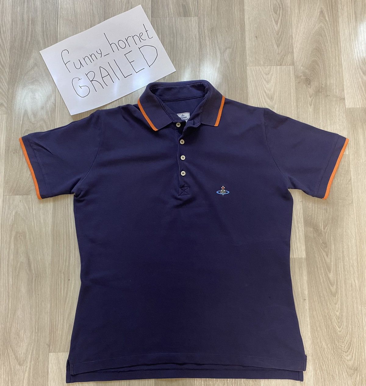 Vivienne westwood navy polo shirt new arrivals
