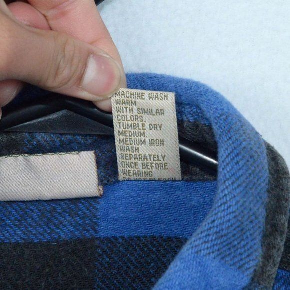 FiveBrother VTG FiveBrother Blue & Black Tartan Thick Chamois Overshirt Size US XL / EU 56 / 4 - 8 Thumbnail
