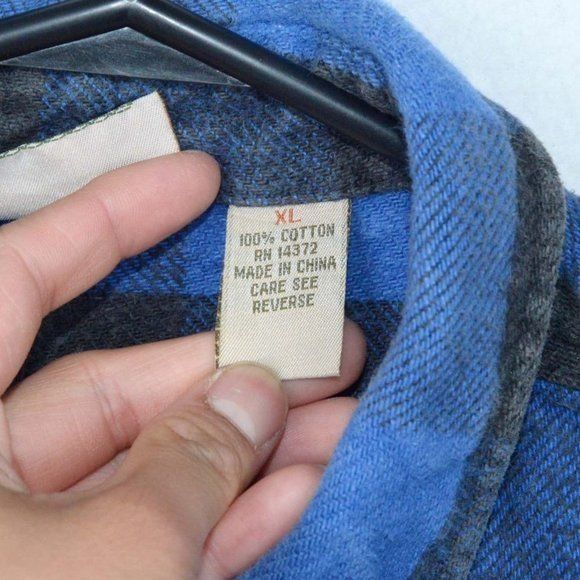 FiveBrother VTG FiveBrother Blue & Black Tartan Thick Chamois Overshirt Size US XL / EU 56 / 4 - 7 Thumbnail