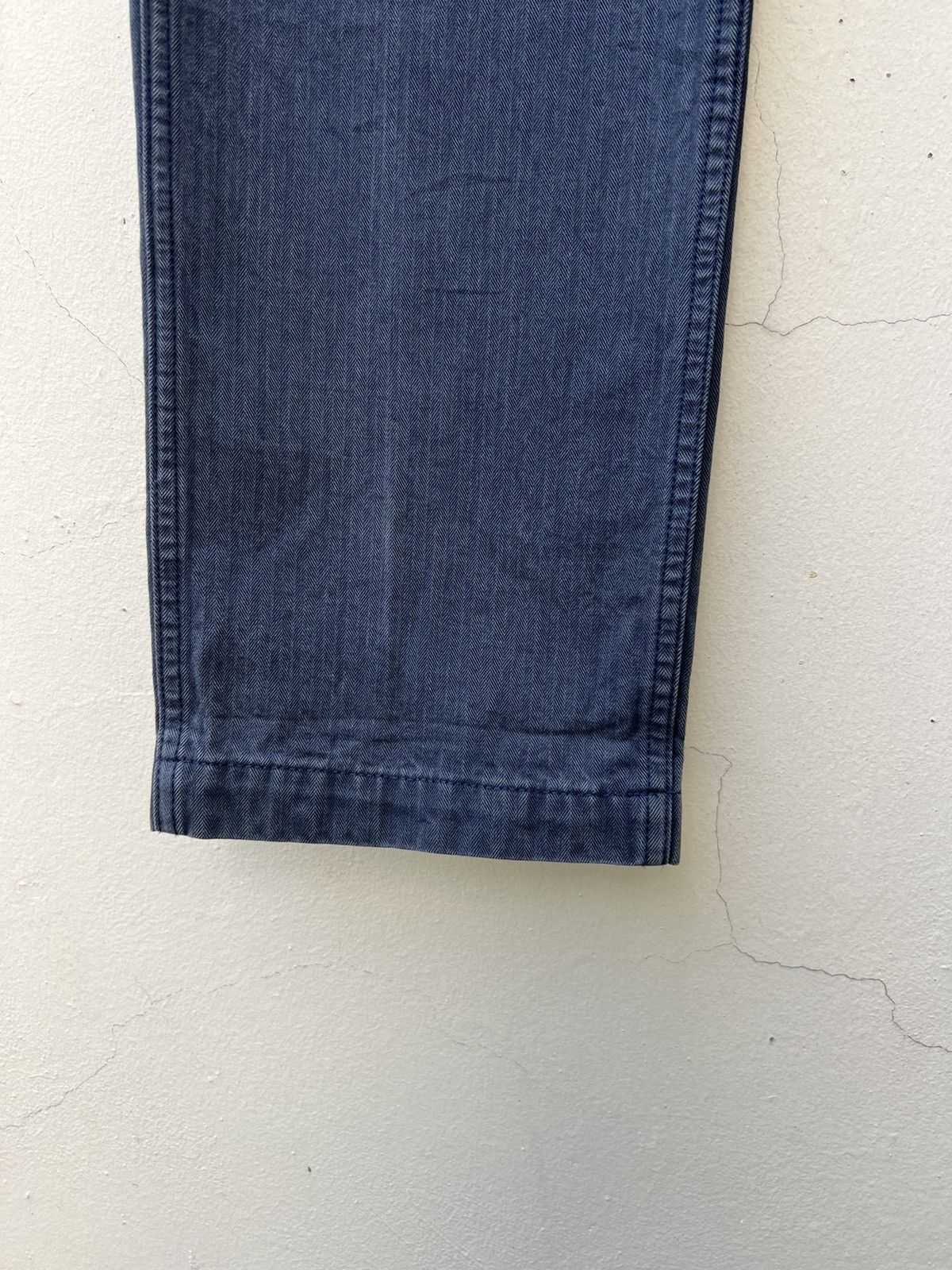GOODENOUGH Madehectic Japan Sun Fade Navy Blue HBT Stripe Fatigue Pant Size US 32 / EU 48 - 9 Thumbnail