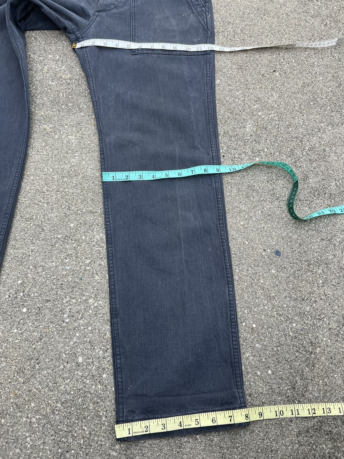 GOODENOUGH Madehectic Japan Sun Fade Navy Blue HBT Stripe Fatigue Pant Size US 32 / EU 48 - 3 Thumbnail