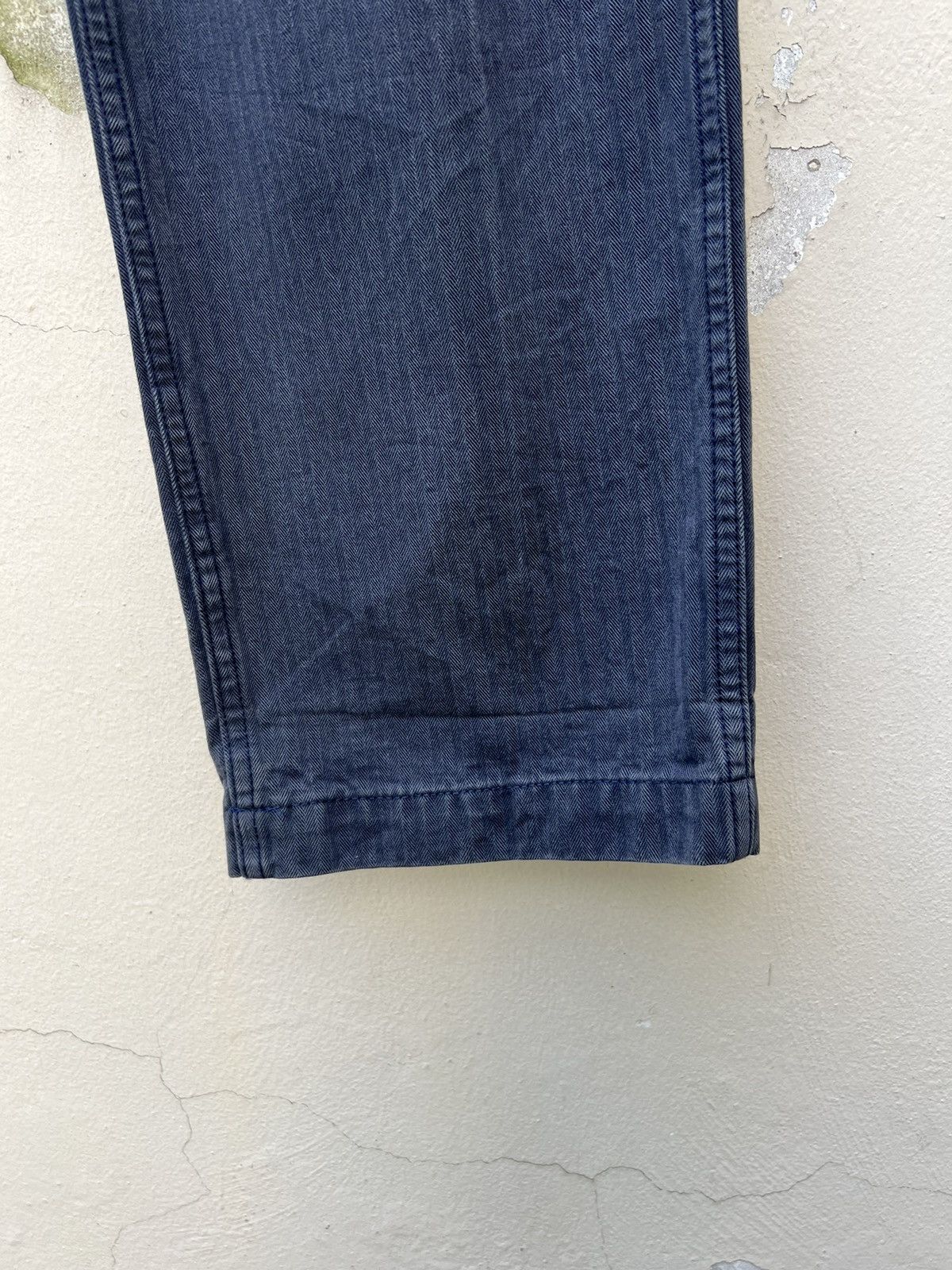 GOODENOUGH Madehectic Japan Sun Fade Navy Blue HBT Stripe Fatigue Pant Size US 32 / EU 48 - 13 Thumbnail