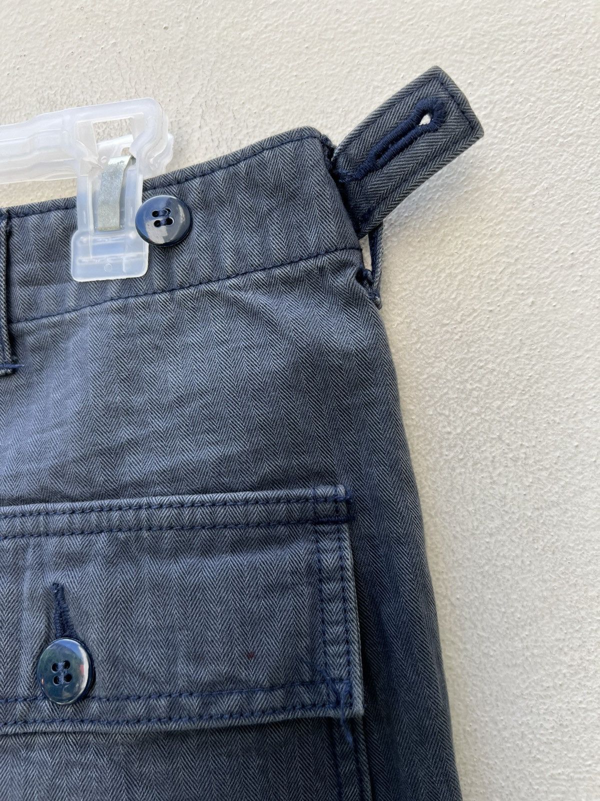 GOODENOUGH Madehectic Japan Sun Fade Navy Blue HBT Stripe Fatigue Pant Size US 32 / EU 48 - 19 Thumbnail