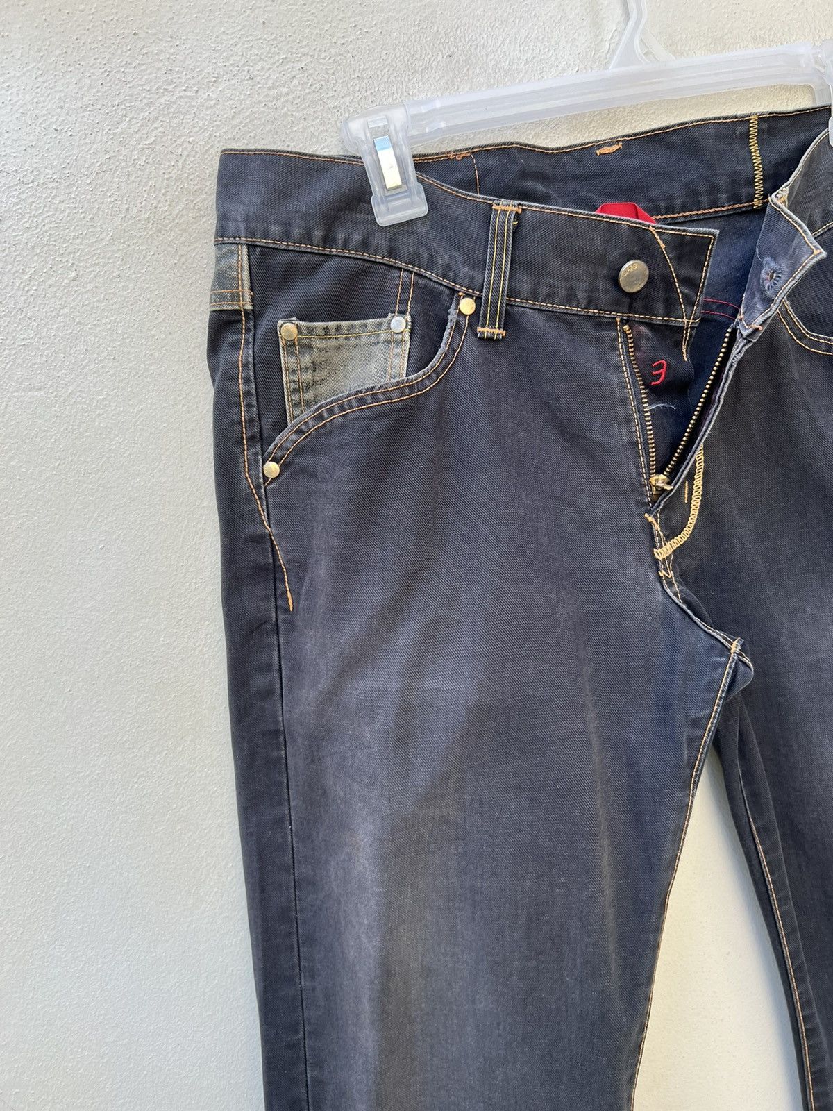 Edwin Vintage Edwin Japan Sun Fade Black Flare Jeans Westerner Size US 31 - 9 Thumbnail