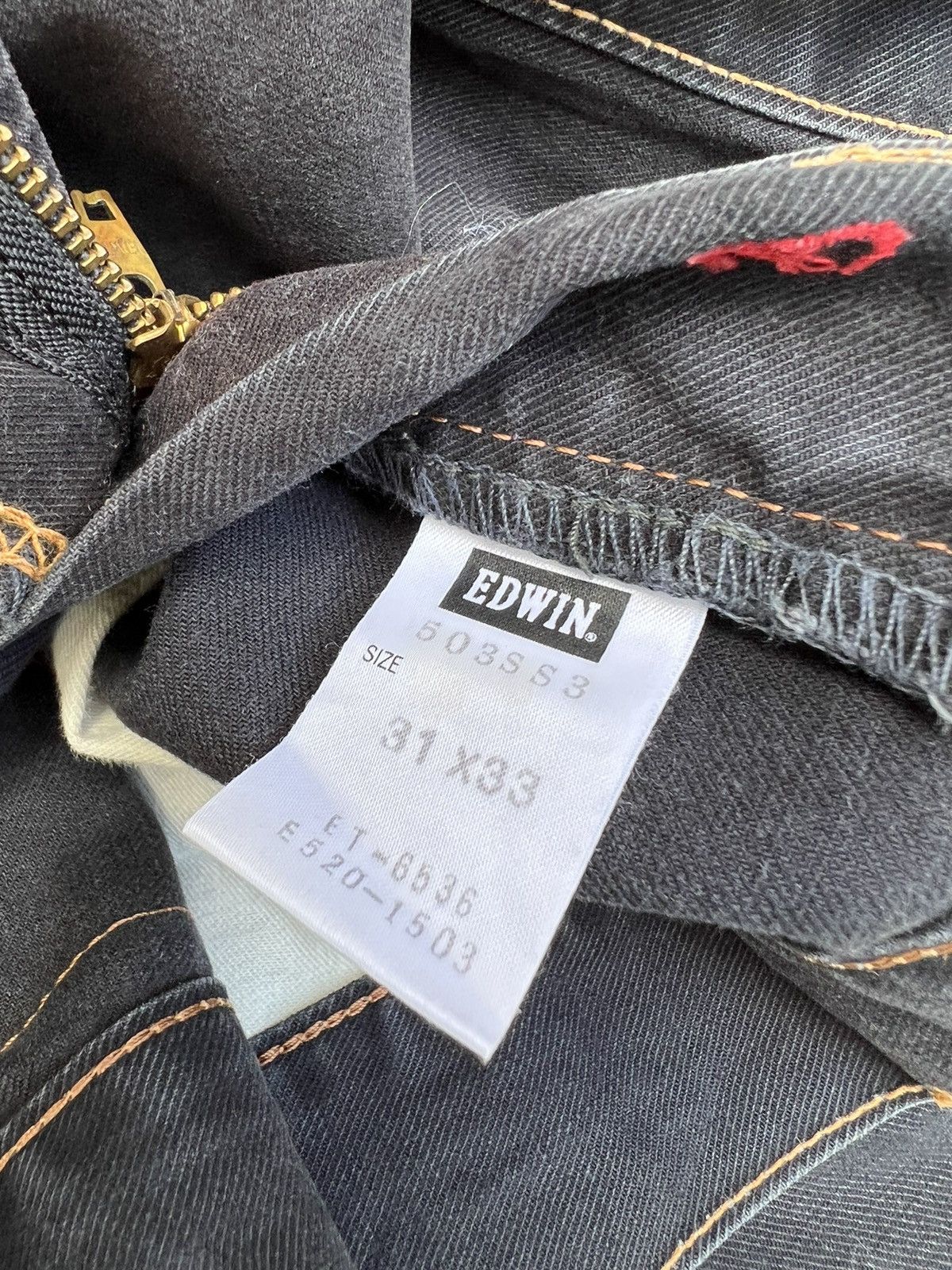 Edwin Vintage Edwin Japan Sun Fade Black Flare Jeans Westerner Size US 31 - 20 Thumbnail
