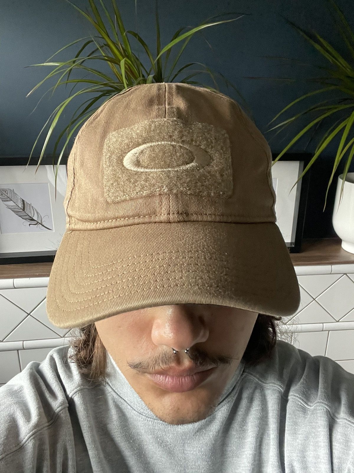 Oakley Beige faded Oakley big logo cap Size ONE SIZE - 1 Thumbnail