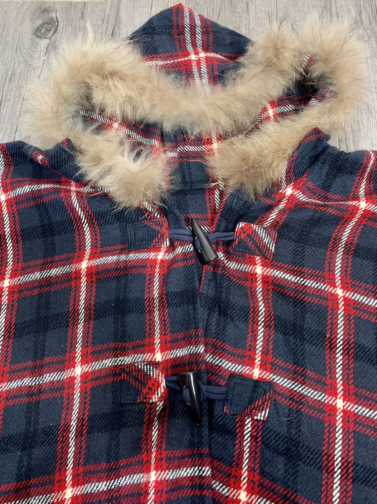 Vintage Japanese Brand Plaid Poncho Size US M / EU 48-50 / 2 - 7 Thumbnail