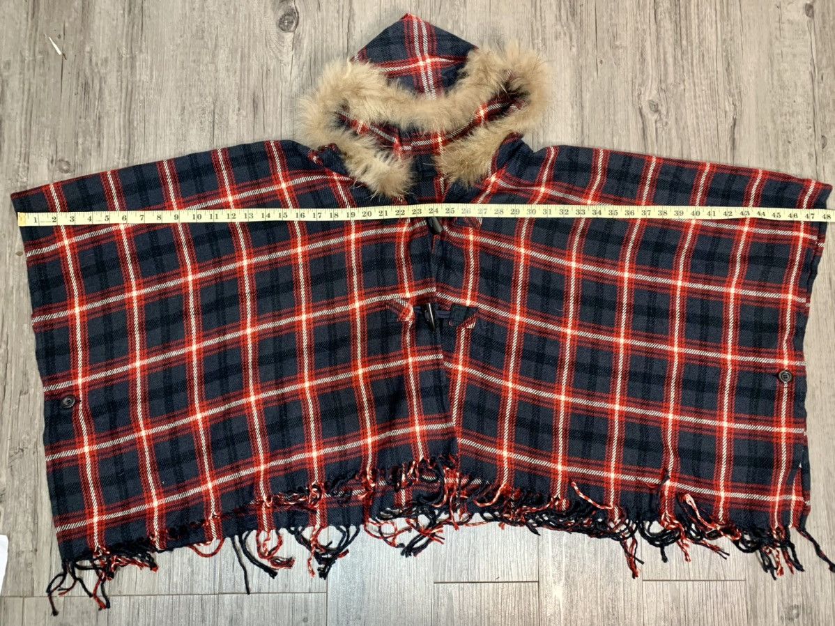 Vintage Japanese Brand Plaid Poncho Size US M / EU 48-50 / 2 - 5 Thumbnail