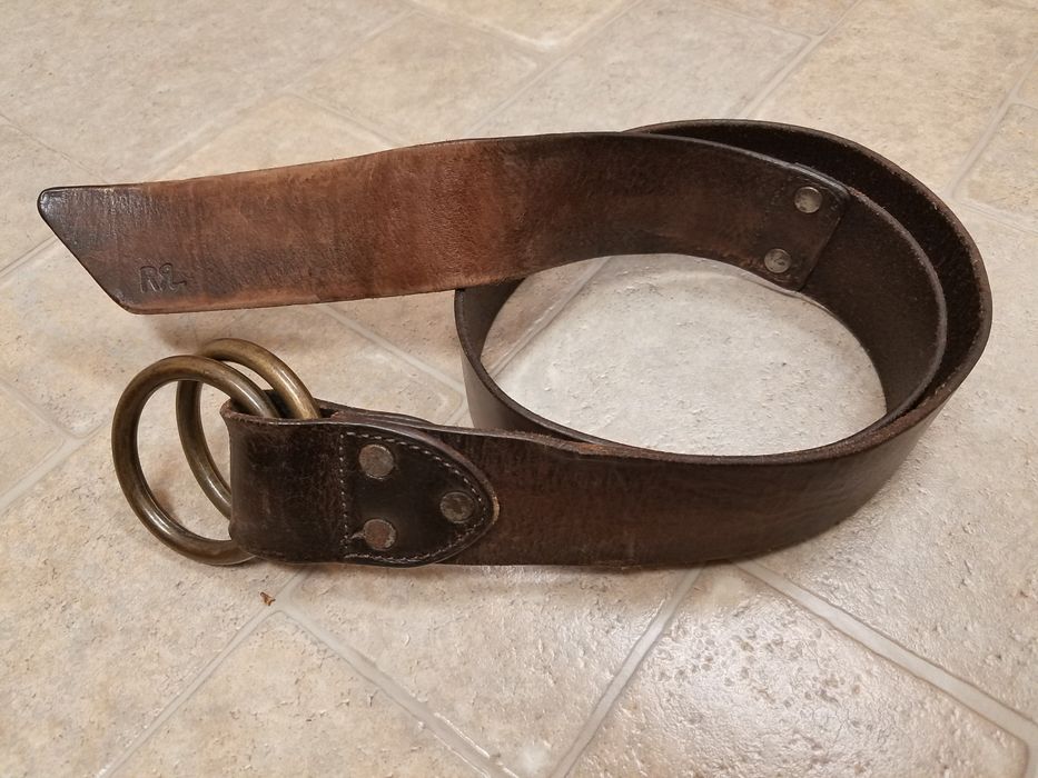 RRL Ralph Lauren RRL Vintage Double O Ring Leather Belt Grailed