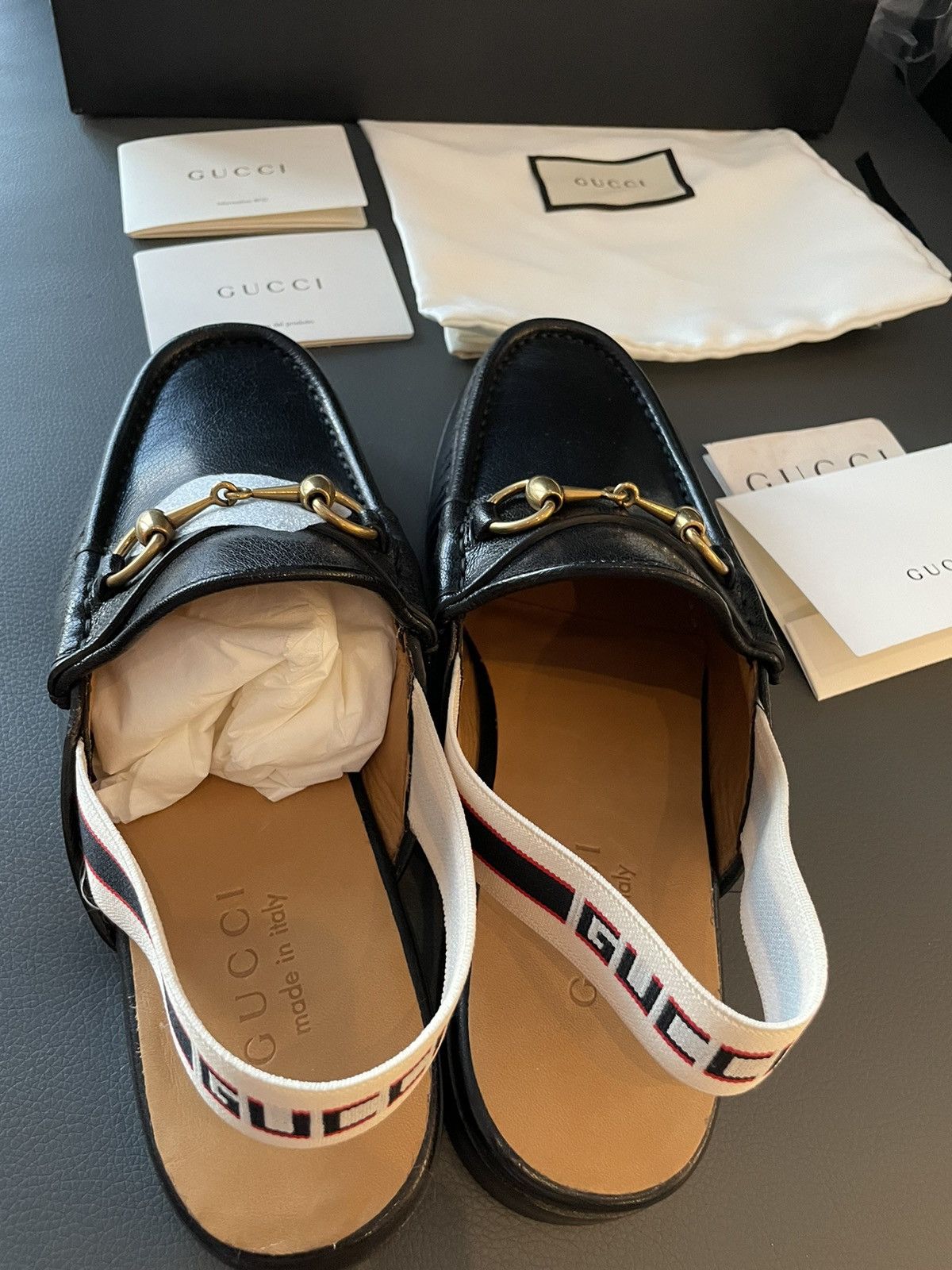 Gucci Limited Edition Horsebit Leather Loafer Gucci Elastic Band Size US 10 / EU 43 - 17 Thumbnail