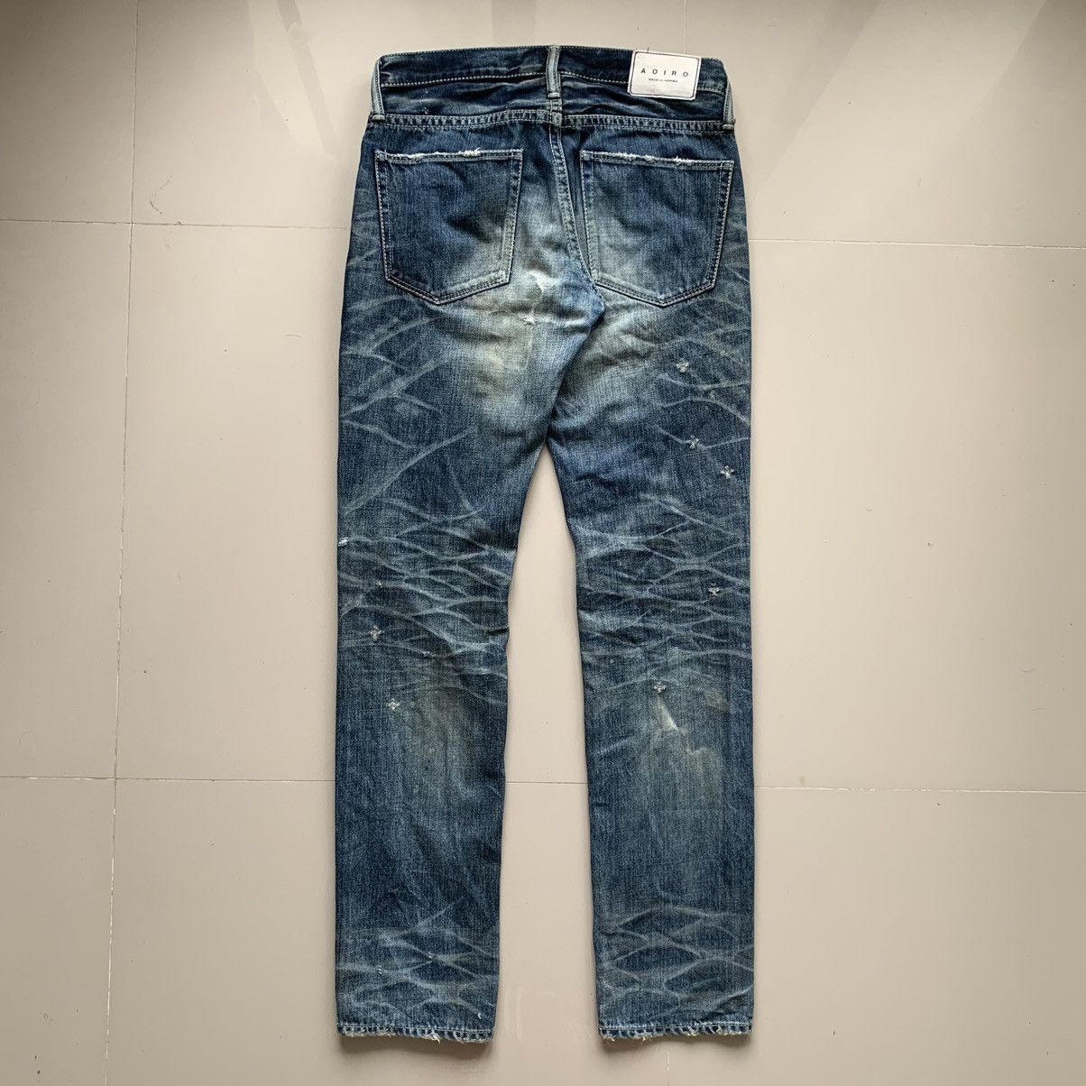 If Six Was Nine 2000s Aoiro Made In Nippon Distressed Denim Pants Size US 29 - 2 Thumbnail