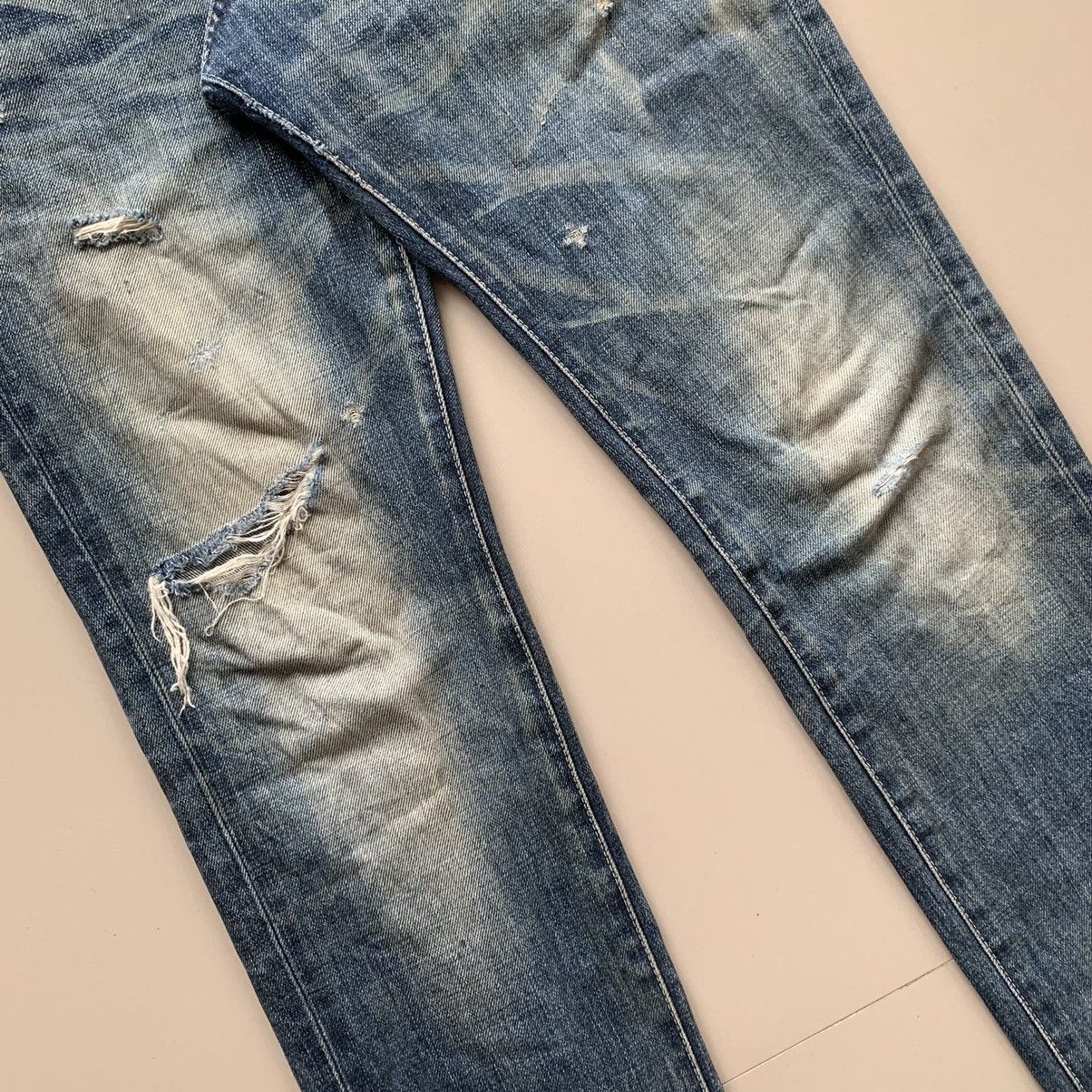 If Six Was Nine 2000s Aoiro Made In Nippon Distressed Denim Pants Size US 29 - 15 Thumbnail
