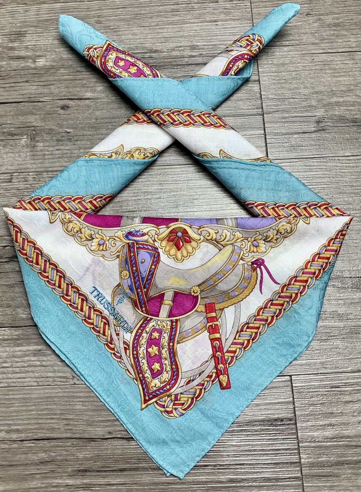 Trussardi Vintage Trussardi Handkerchief / Bandana / Neckerchief Size ONE SIZE - 1 Thumbnail