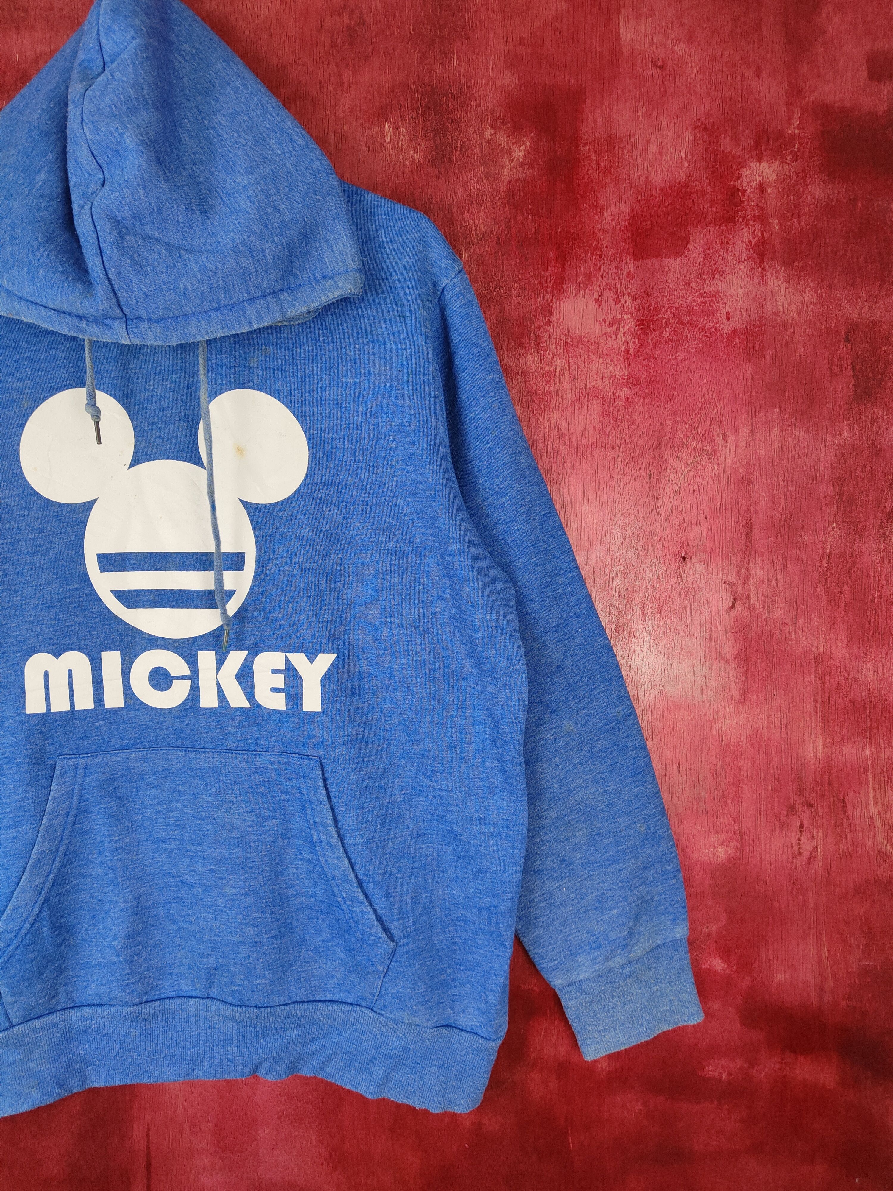 Disney × Mickey Mouse × Vintage Disney - Mickey Blue Hoodie Sweatshirt #4845 Size US M / EU 48-50 / 2 - 7 Thumbnail