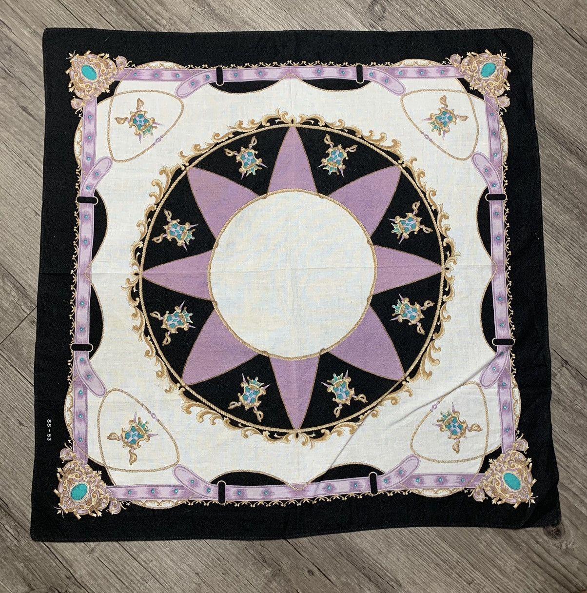 Vintage Art Handkerchief Bandana Neckerchief Size ONE SIZE - 2 Thumbnail