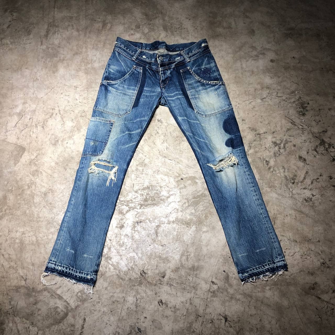 Hysteric Glamour Hysteric Glamour Studded Distressed Denim pants Size US 32 / EU 48 - 1 Thumbnail