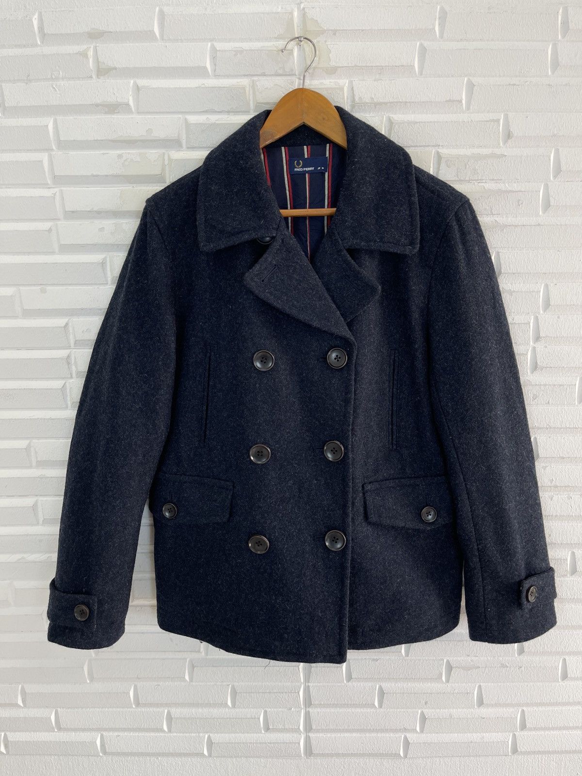 Fred Perry 90’s UK FRED PERRY CABAN JACKET WOOL Size US M / EU 48-50 / 2 - 5 Thumbnail