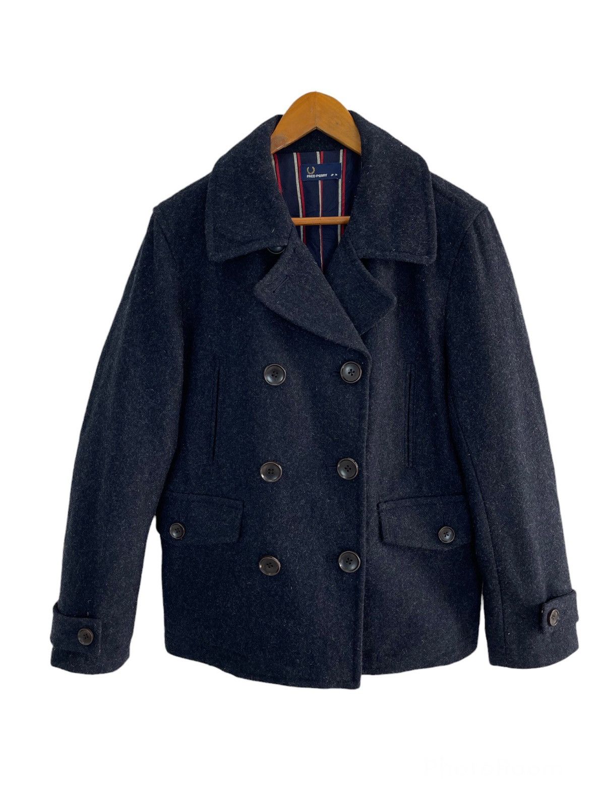 Fred Perry 90’s UK FRED PERRY CABAN JACKET WOOL Size US M / EU 48-50 / 2 - 1 Thumbnail