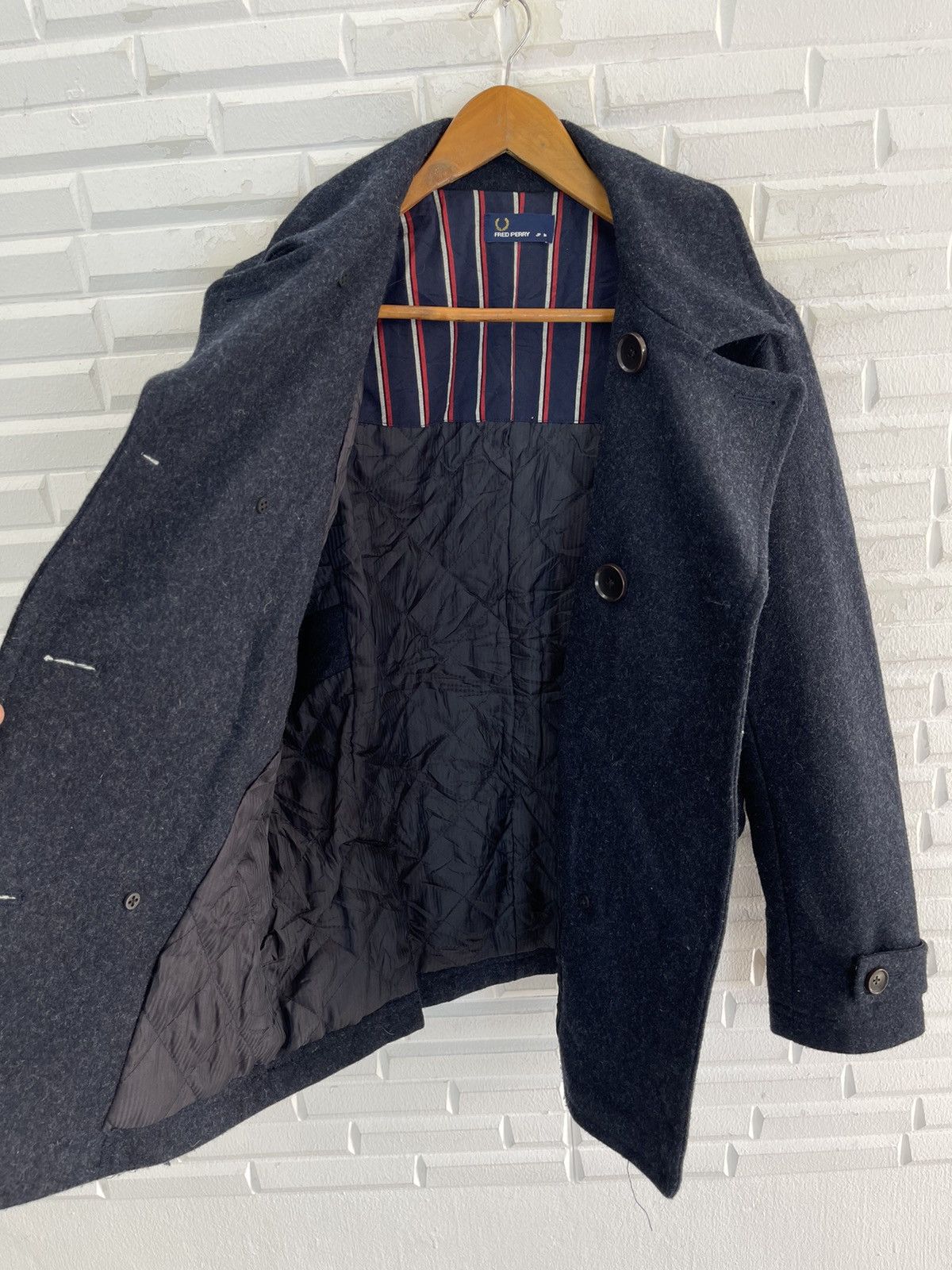 Fred Perry 90’s UK FRED PERRY CABAN JACKET WOOL Size US M / EU 48-50 / 2 - 6 Thumbnail