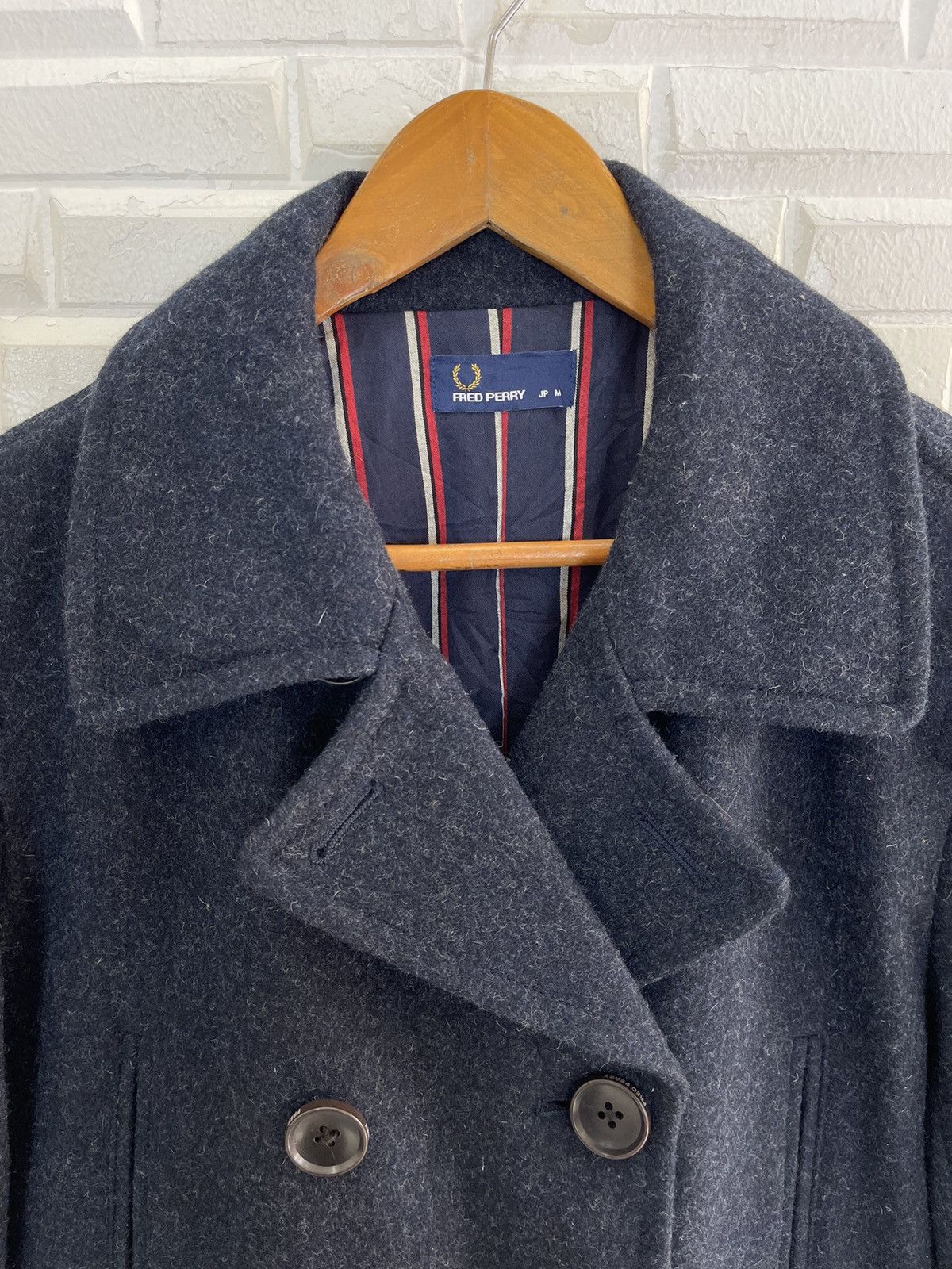 Fred Perry 90’s UK FRED PERRY CABAN JACKET WOOL Size US M / EU 48-50 / 2 - 2 Thumbnail