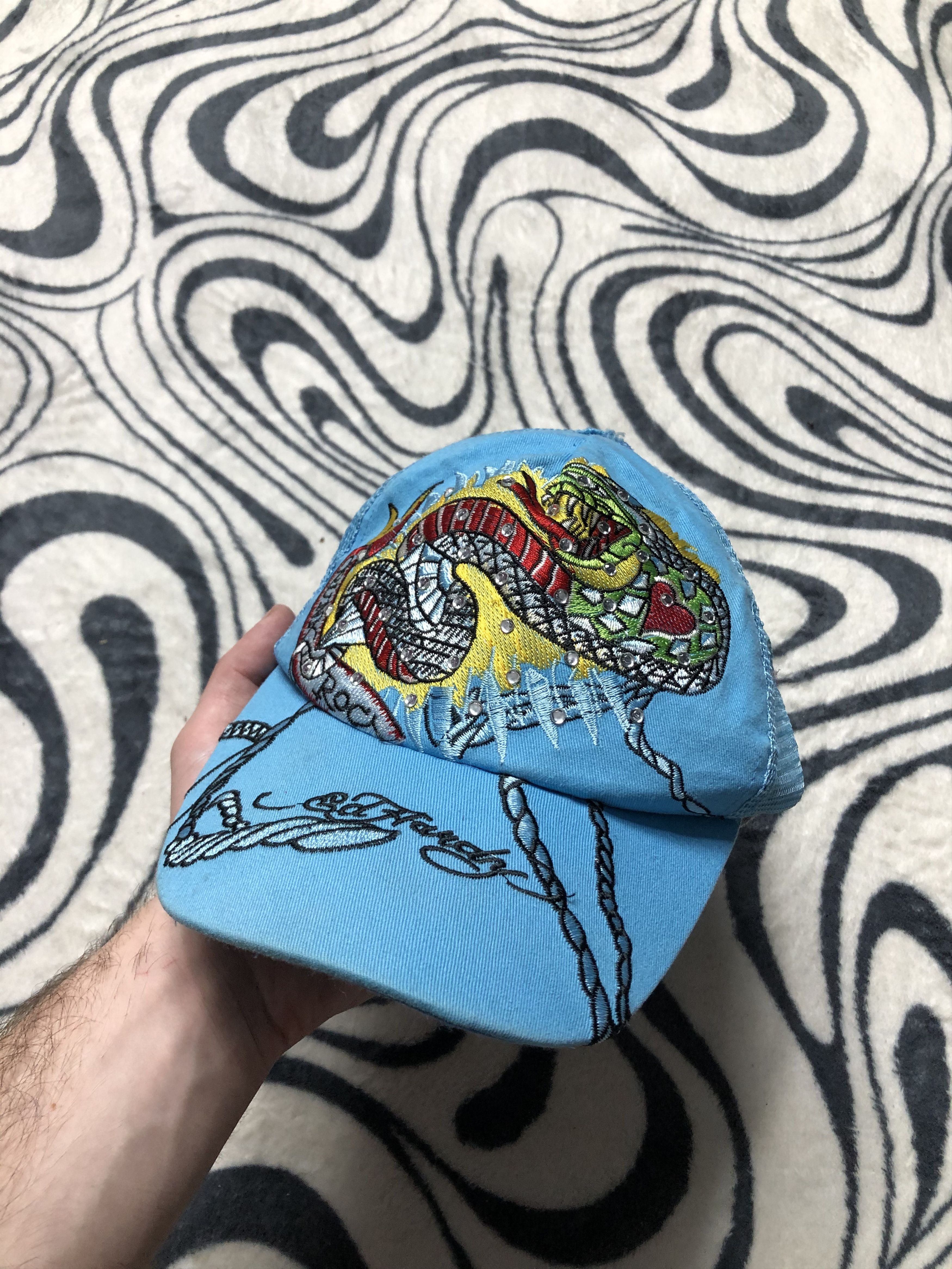 Christian Audigier × Ed Hardy × Vintage Ed Hardy by Christian Audigier Vintage Mens Hat Cap Size ONE SIZE - 1 Thumbnail