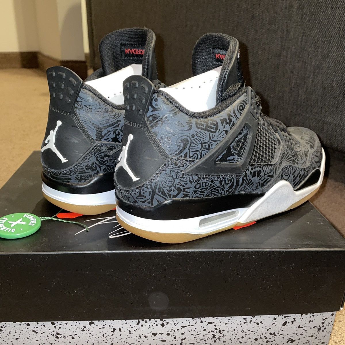 Jordan Brand × Nike Air Jordan 4 Retro Laser - 30th Anniversary 2019 Size US 9 / EU 42 - 3 Thumbnail
