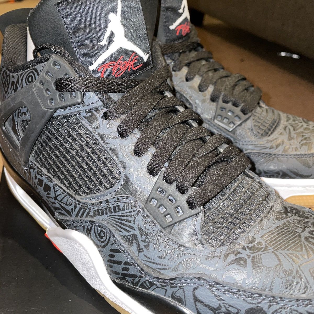 Jordan Brand × Nike Air Jordan 4 Retro Laser - 30th Anniversary 2019 Size US 9 / EU 42 - 4 Thumbnail