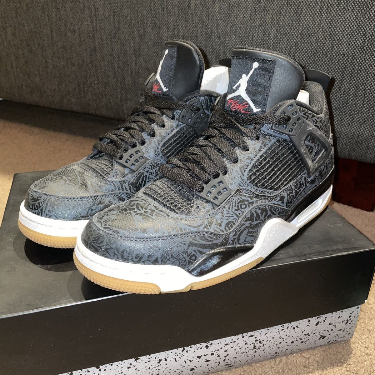 Jordan Brand × Nike Air Jordan 4 Retro Laser - 30th Anniversary 2019 Size US 9 / EU 42 - 8 Thumbnail