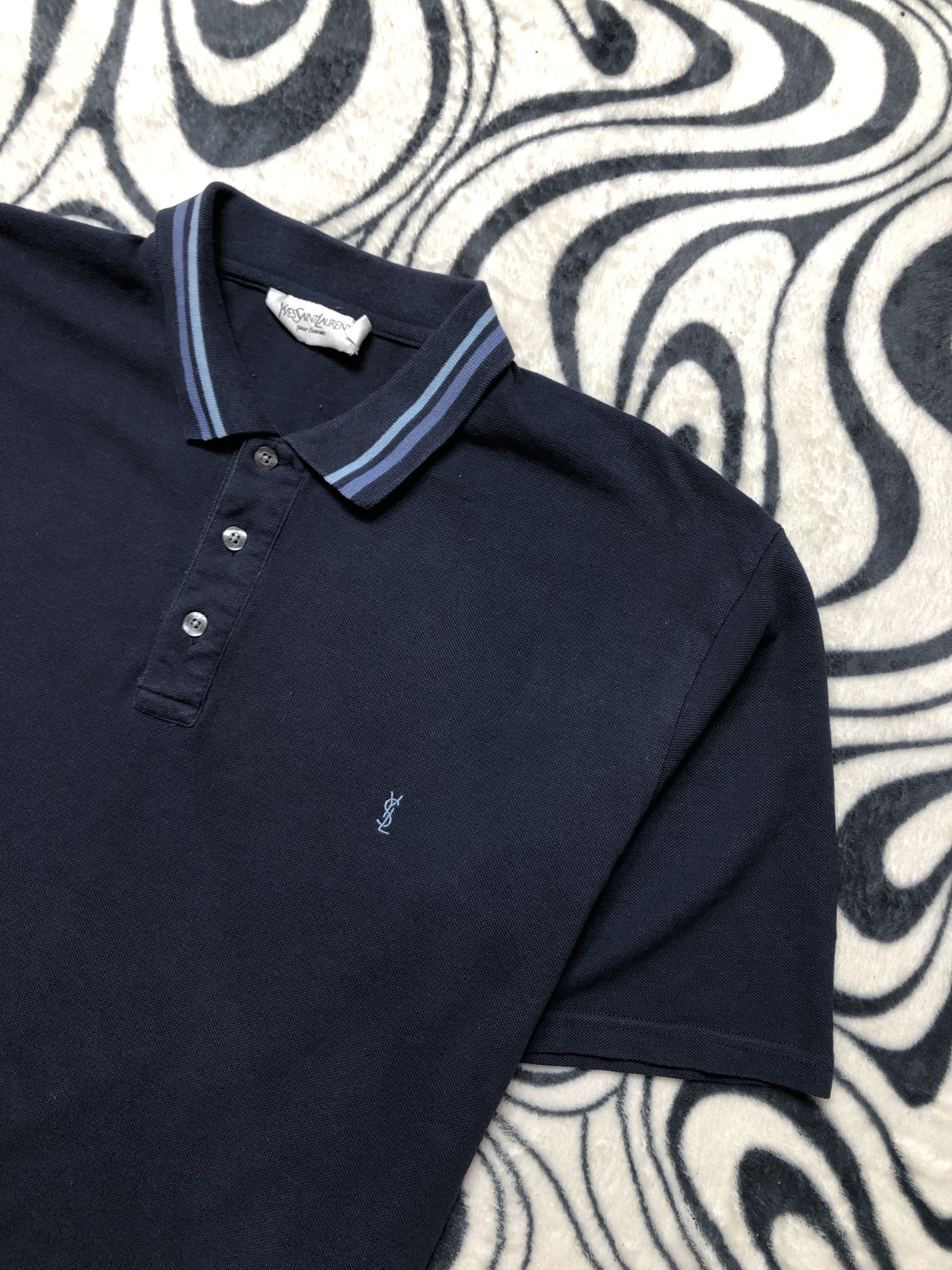 Yves Saint Laurent Yves Saint Laurent YSL Mens Polo Shirt Size US XL / EU 56 / 4 - 2 Thumbnail