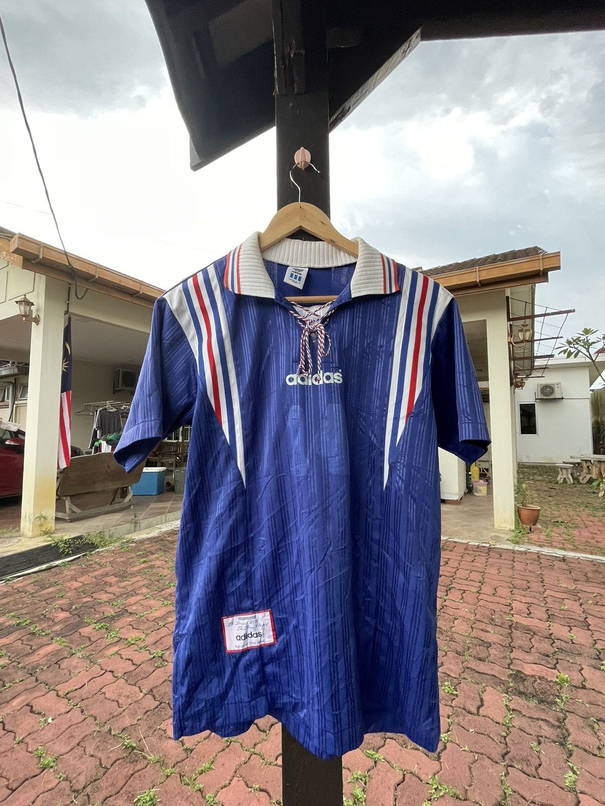Adidas × Descente × Vintage Adidas x Descente Vintage Collar Jersey France Very Rare Size US S / EU 44-46 / 1 - 1 Thumbnail
