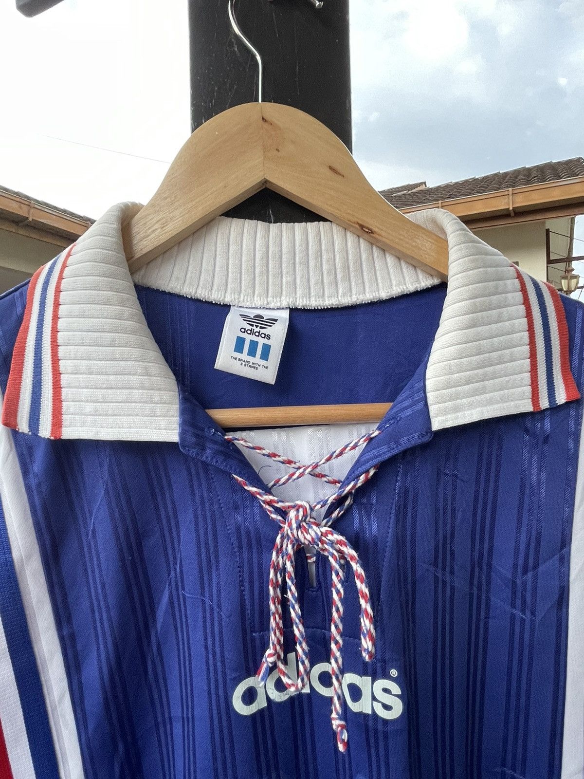 Adidas × Descente × Vintage Adidas x Descente Vintage Collar Jersey France Very Rare Size US S / EU 44-46 / 1 - 6 Thumbnail