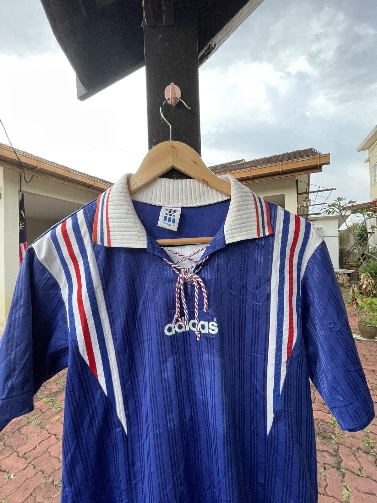 Adidas × Descente × Vintage Adidas x Descente Vintage Collar Jersey France Very Rare Size US S / EU 44-46 / 1 - 2 Thumbnail