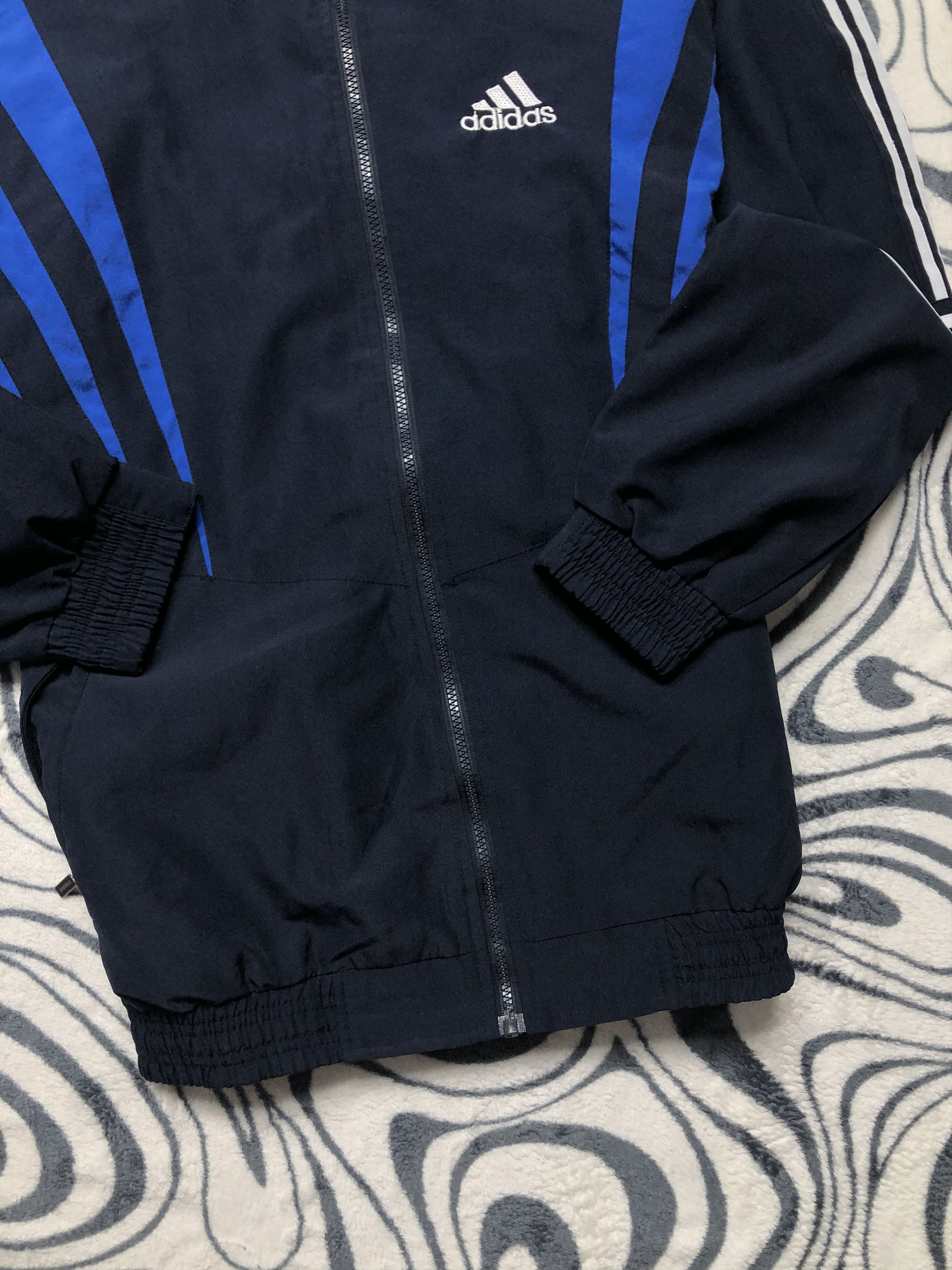 Adidas Adidas 90s Vintage Mens Nylon Track Top Jacket Drill style Size US XXL / EU 58 / 5 - 3 Thumbnail