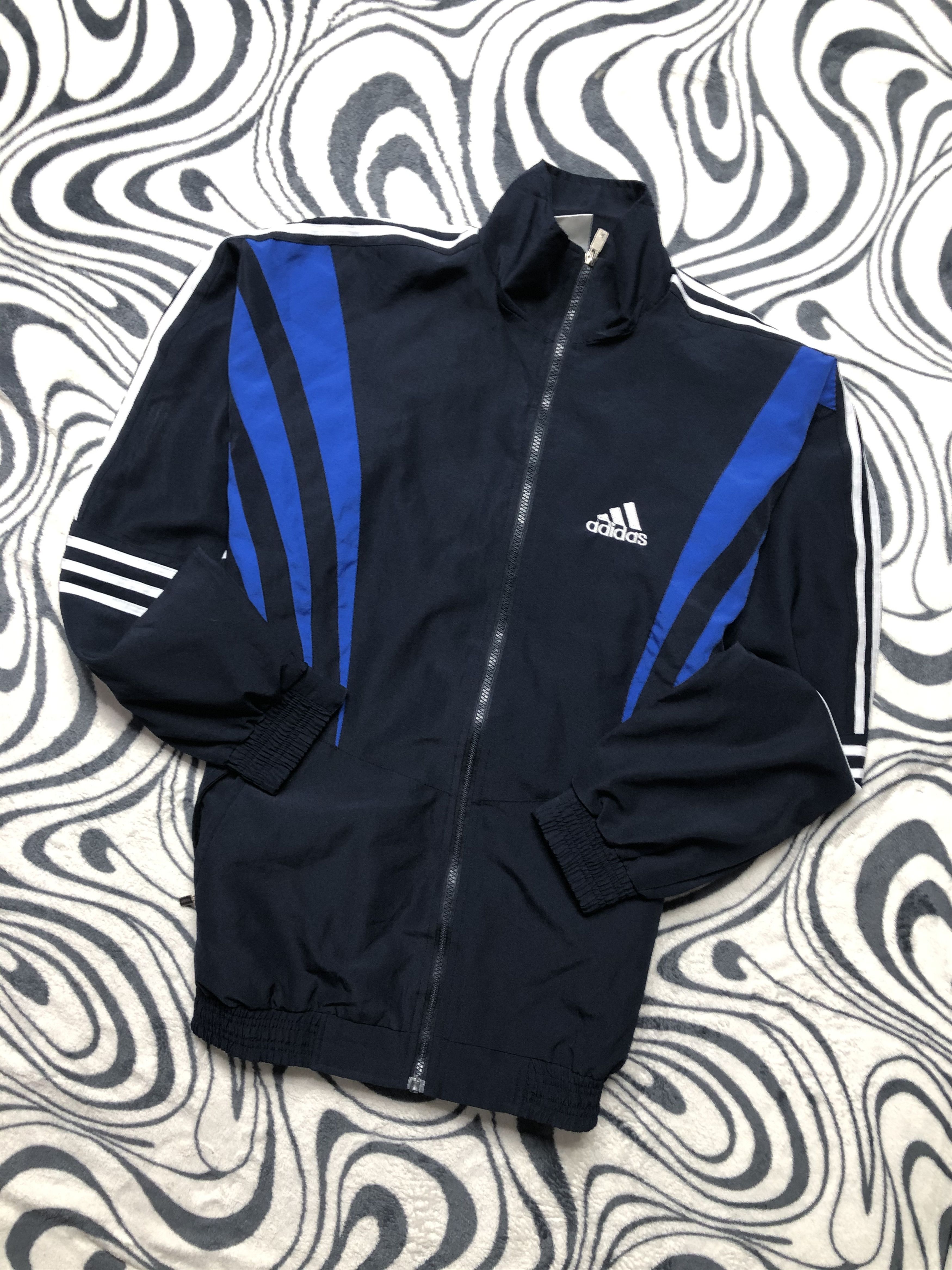 Adidas Adidas 90s Vintage Mens Nylon Track Top Jacket Drill style Size US XXL / EU 58 / 5 - 1 Thumbnail