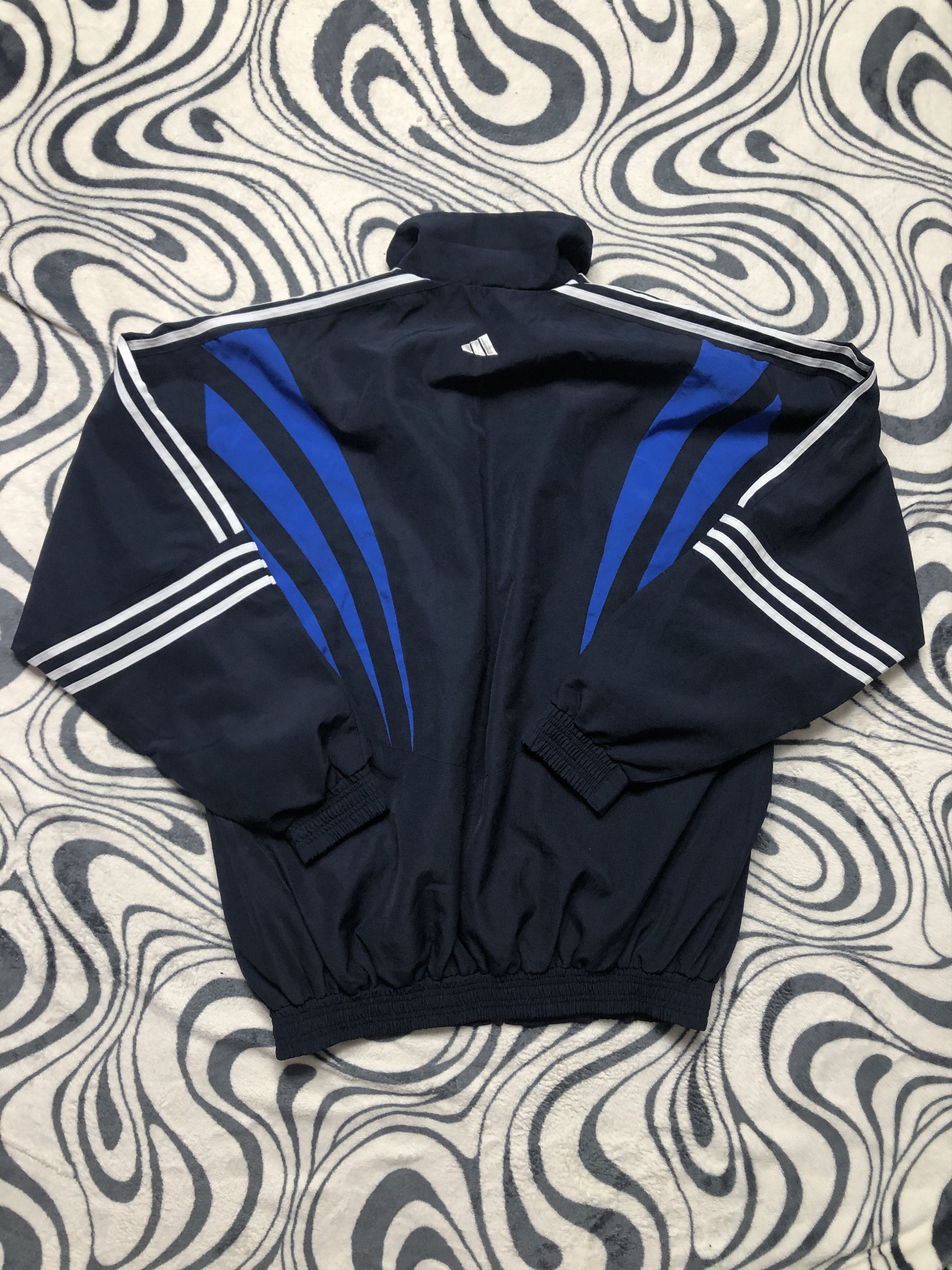 Adidas Adidas 90s Vintage Mens Nylon Track Top Jacket Drill style Size US XXL / EU 58 / 5 - 5 Thumbnail