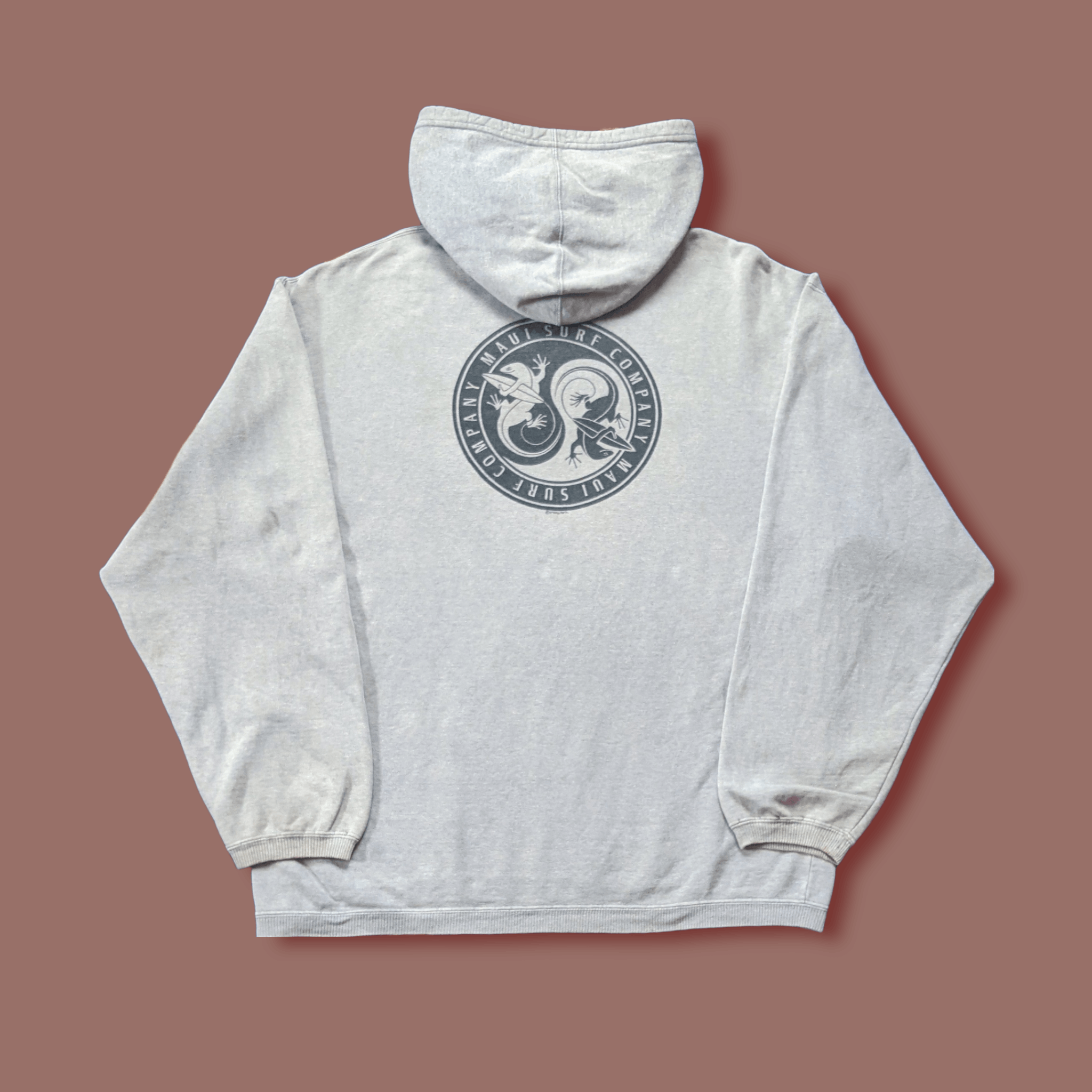Vintage 90s Maui Hawaii Surf Big Logo Pullover Hoodie