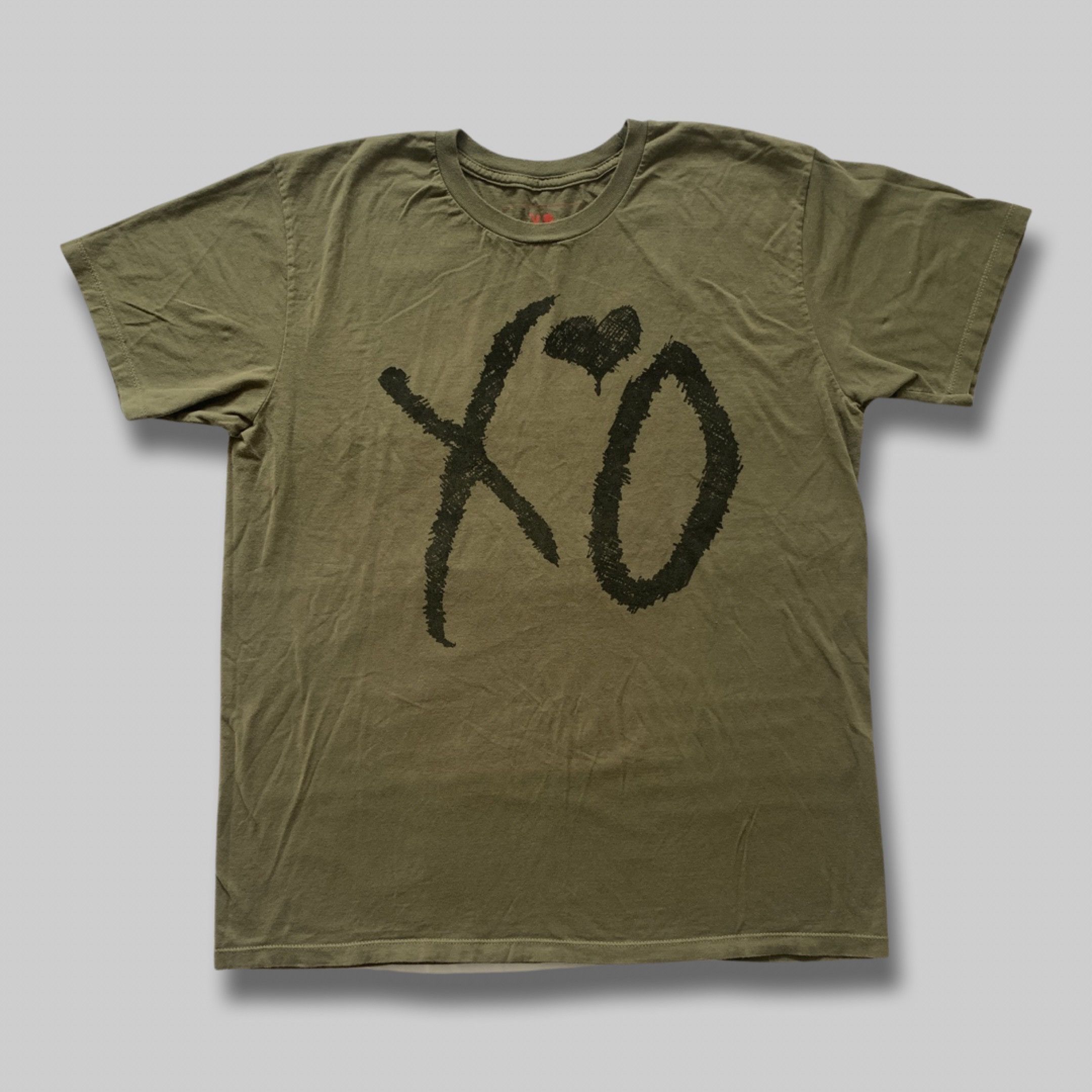 The Weeknd 2013 OFFICIAL ISSUE XO ARMY GREEN T-SHIRT TEE Size US L / EU 52-54 / 3 - 1 Thumbnail