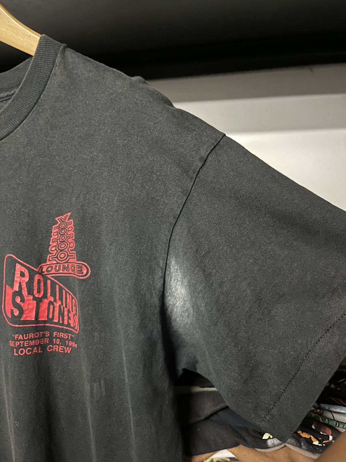 Band Tees × Vintage Vintage 90s Rolling Stones Local Crew University Sun Faded T Size US XL / EU 56 / 4 - 9 Thumbnail