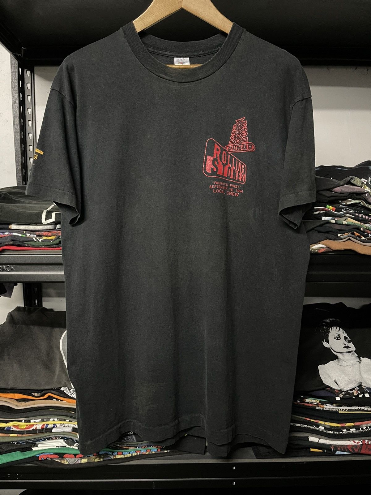 Band Tees × Vintage Vintage 90s Rolling Stones Local Crew University Sun Faded T Size US XL / EU 56 / 4 - 1 Thumbnail