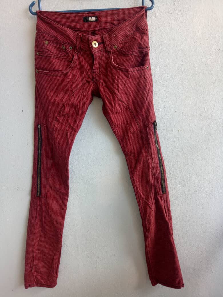 Japanese Brand Glade News Punk Multi Zipper Denim Jeans
