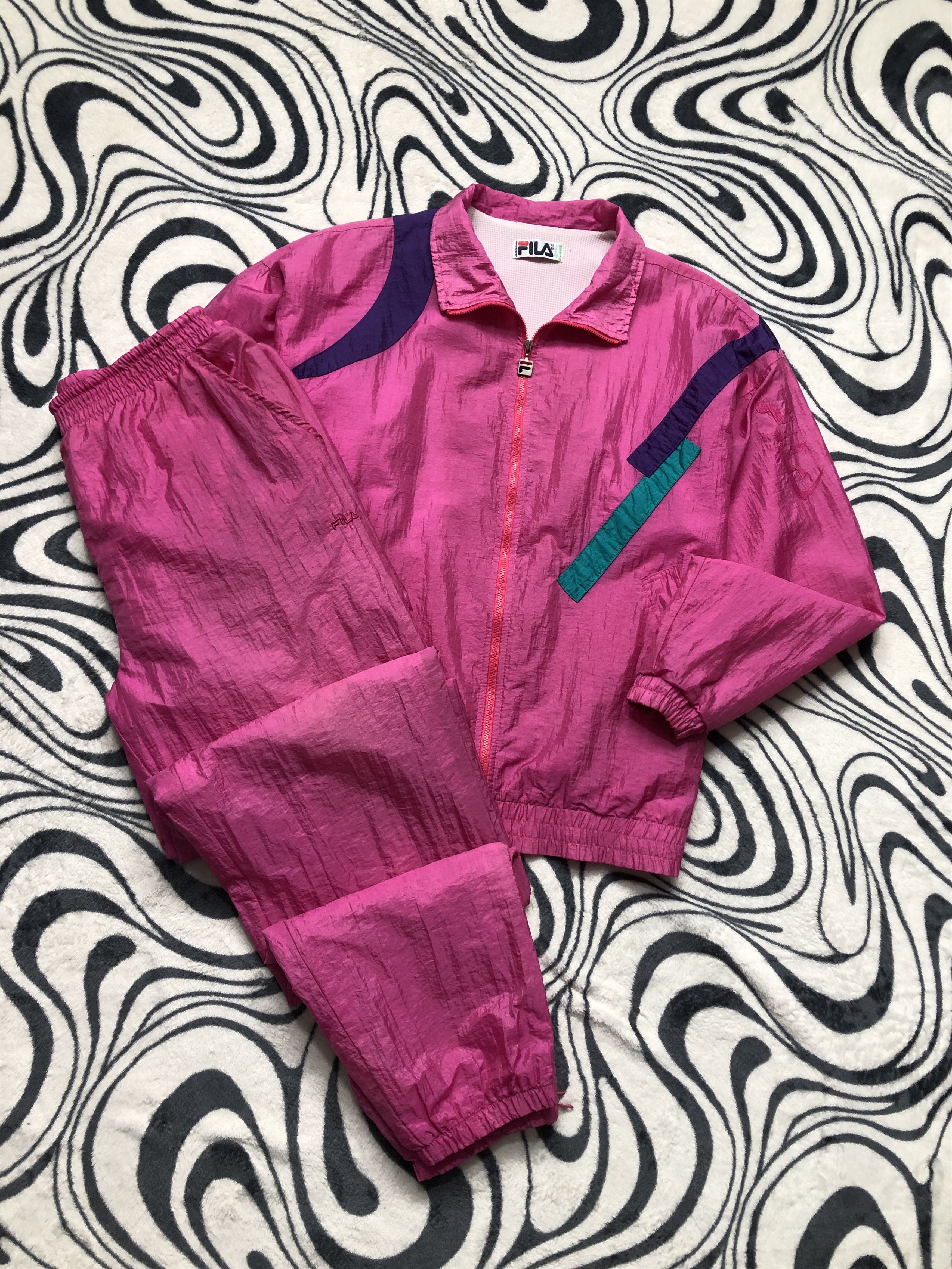 Fila Vintage WMNS Nylon Track Suit Jacket Pants