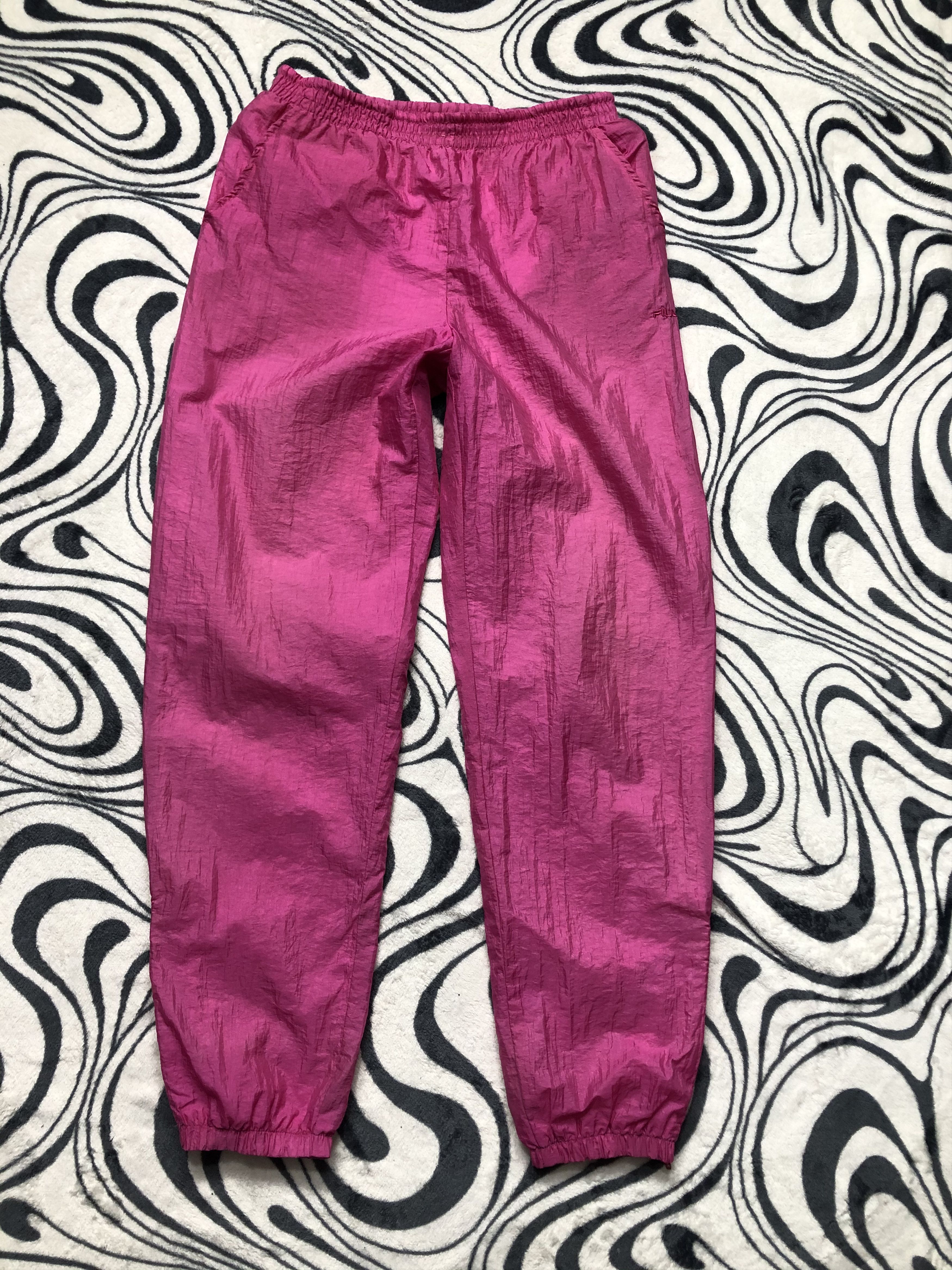 Fila Fila 90s Vintage Womens Nylon Track Suit Jacket + Pants Size M / US 6-8 / IT 42-44 - 10 Thumbnail