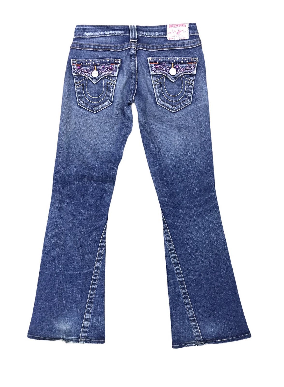 image of True Religion Bootcut Distressed Jean Woman in Blue, Men's (Size 28)