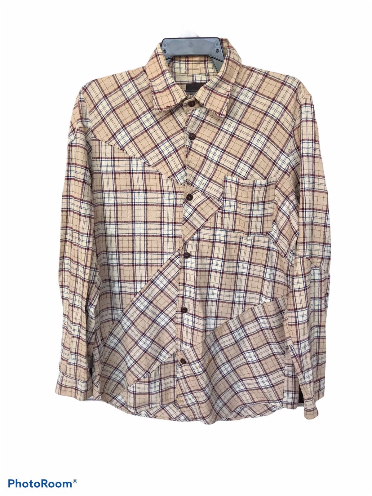 image of Comme Ca Ism x Flannel Vintage Comme Ca Du Mode Long Sleeve Button Up, Men's (Size Medium)