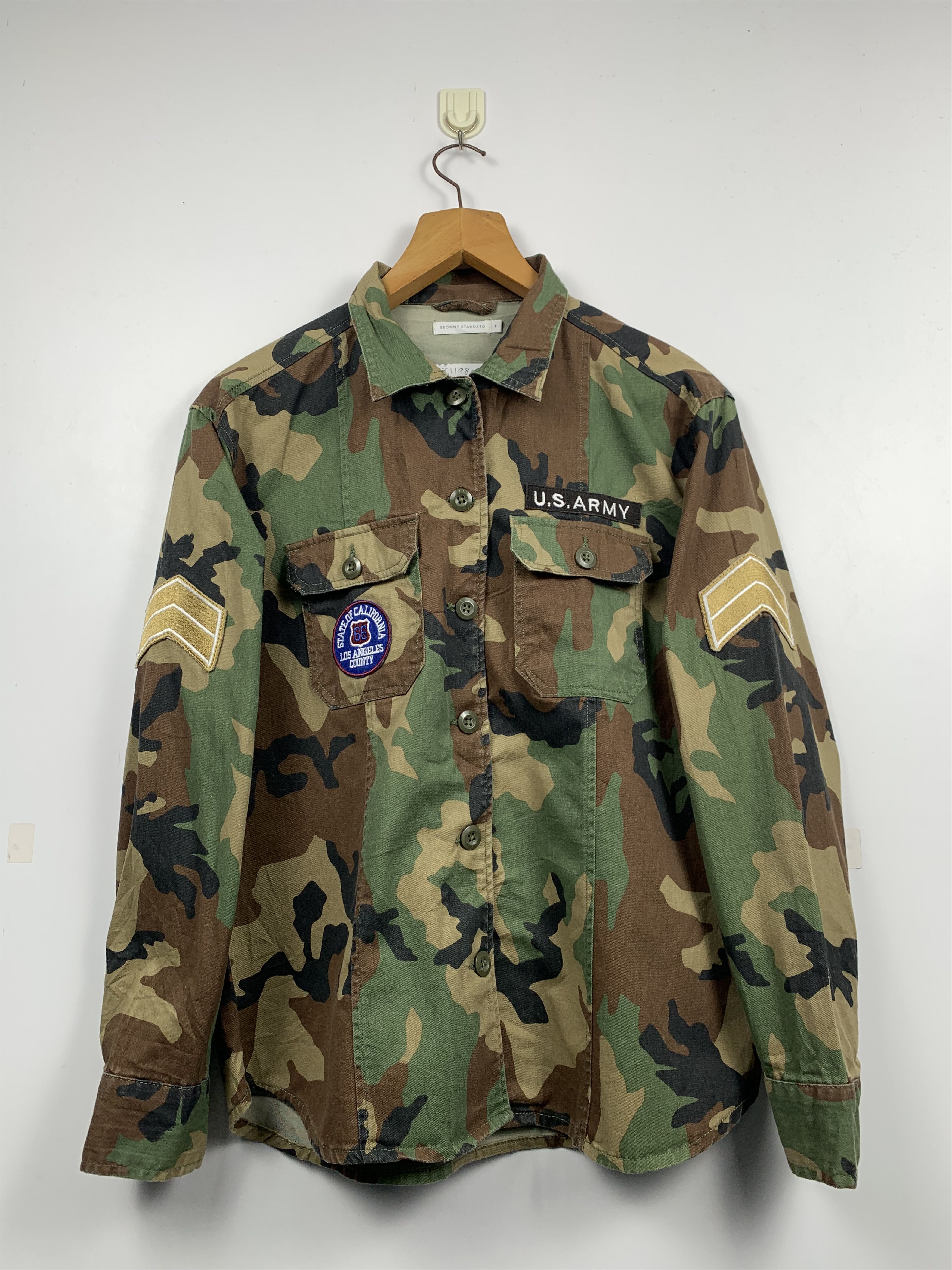 image of Browny Camo Military Jacket, Men's (Size Medium)