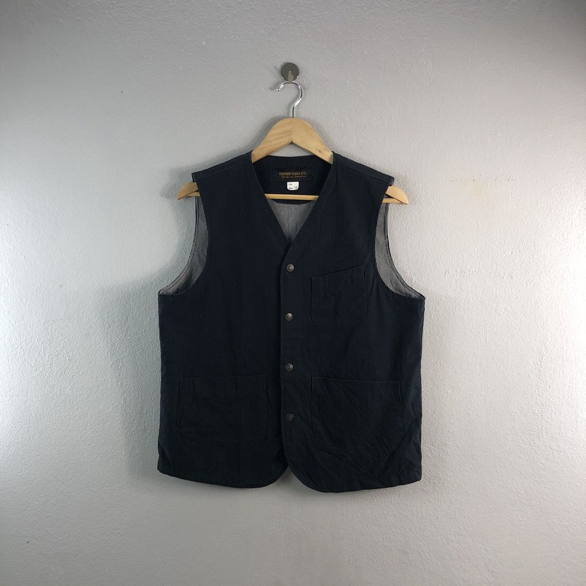 Uniform Bridge & Co Garment Herringbone Duck Workwear Vest