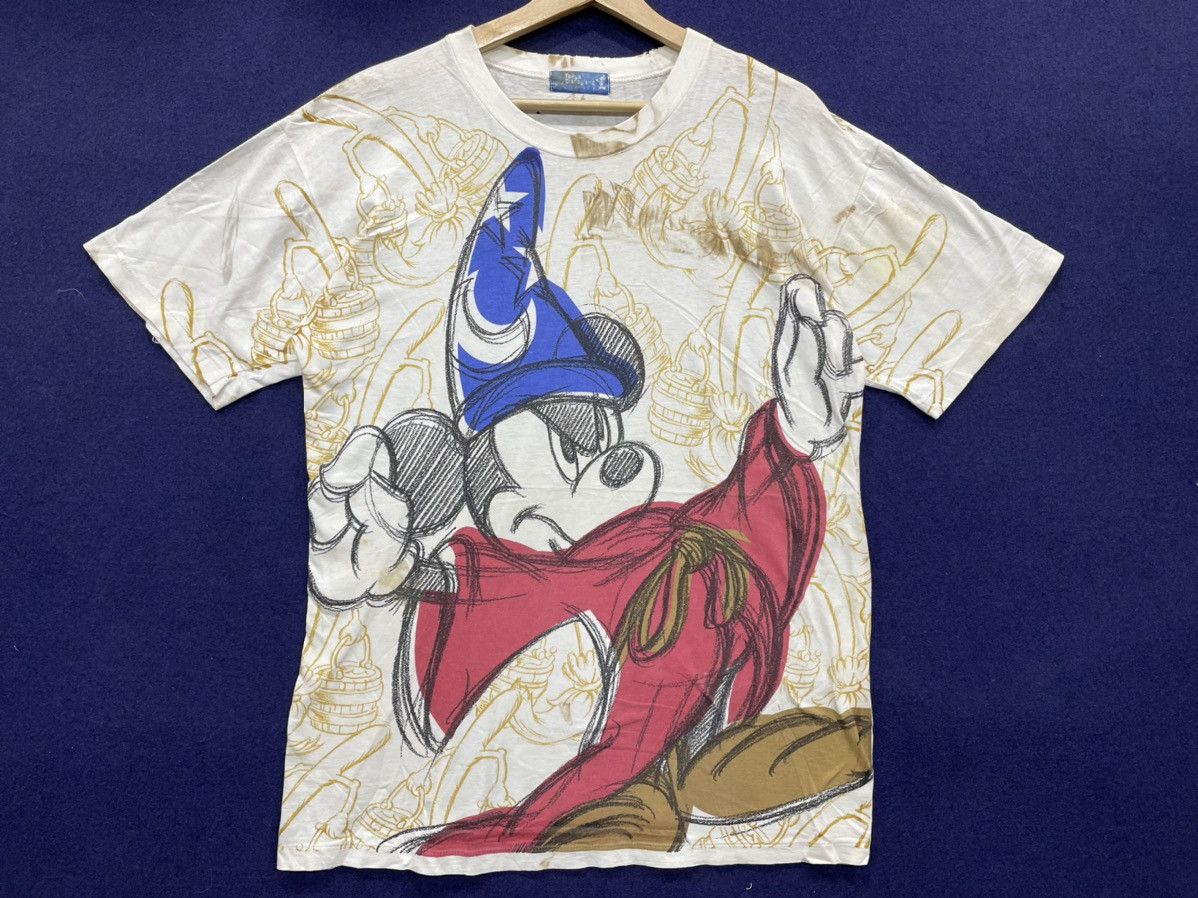 Vintage Distressed Mickey All Over Print AOP Single Stich