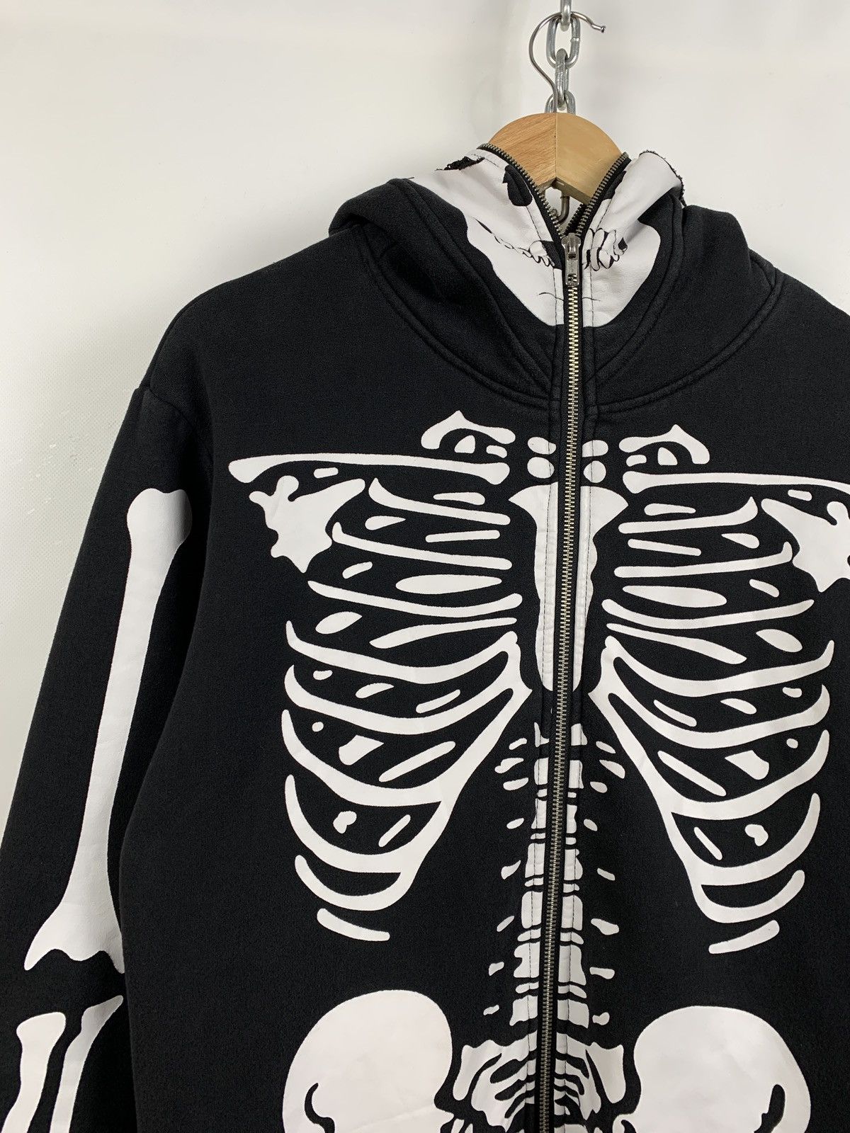 Japanese Brand Vintage Skeleton Zip Up Hoodie Kanye West Style Like LRG Size US M / EU 48-50 / 2 - 11 Thumbnail